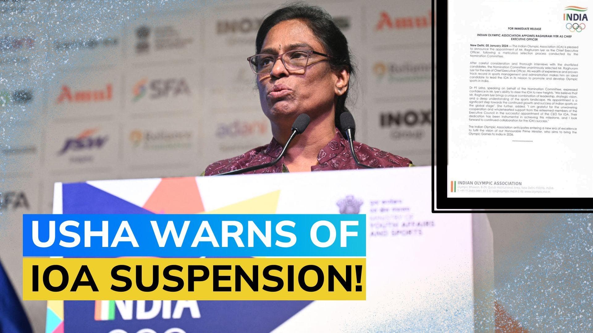 IOA CEO appointment: 12 EC members allege president PT Usha 'exerted pressure', legend denies