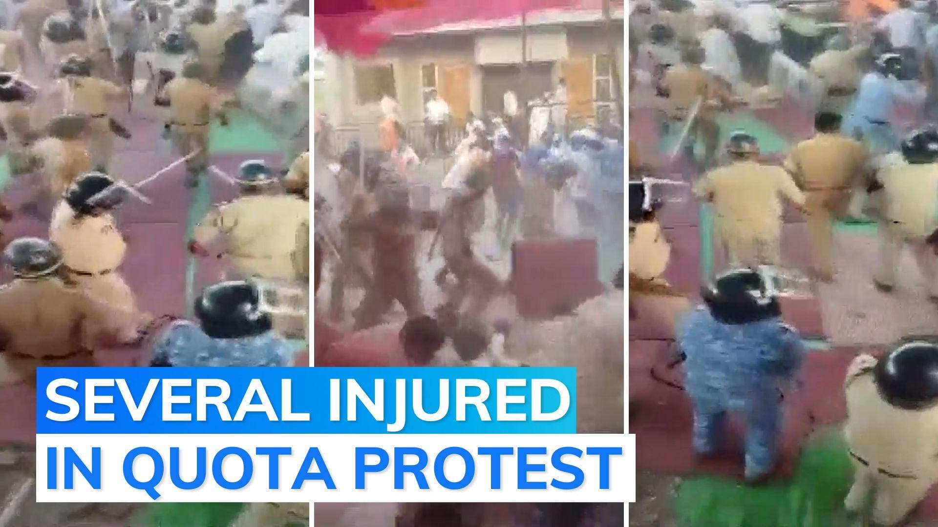 Protest for Maratha reservation turns violent, several injured
