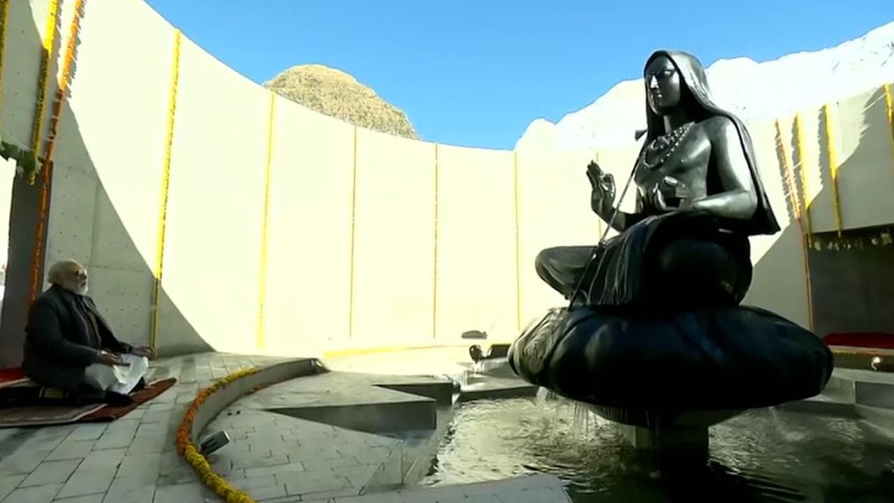 PM Narendra Modi offers prayers at Kedarnath temple, unveils Adi Shankaracharya statue