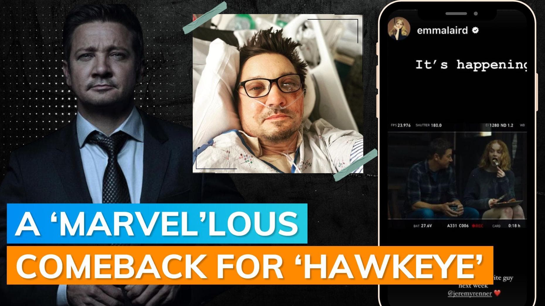 Actor Jeremy Renner is back to work a year after life-threatening accident; details of his upcoming show 