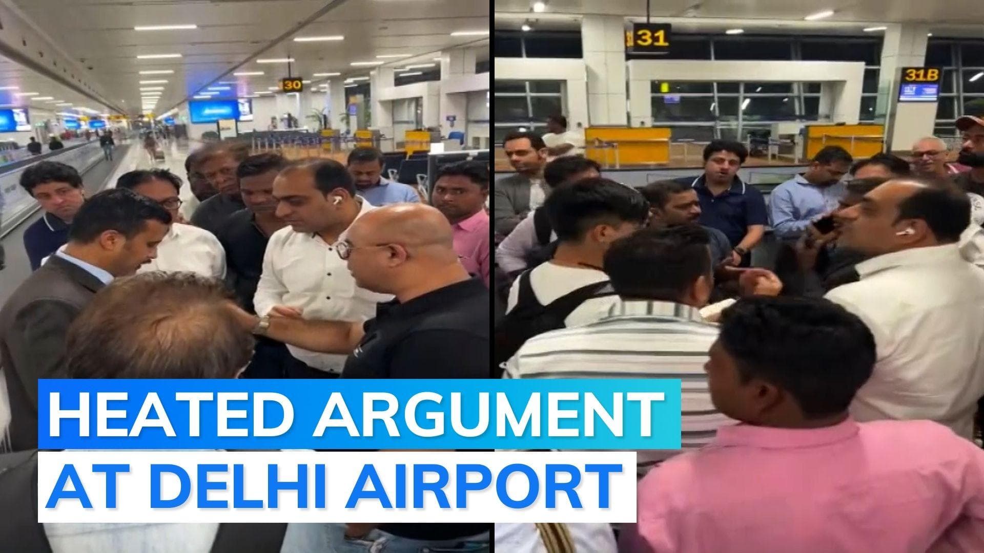 Watch: Passengers clash with Airline staff as Mumbai-bound flight gets delayed for nearly 5hr