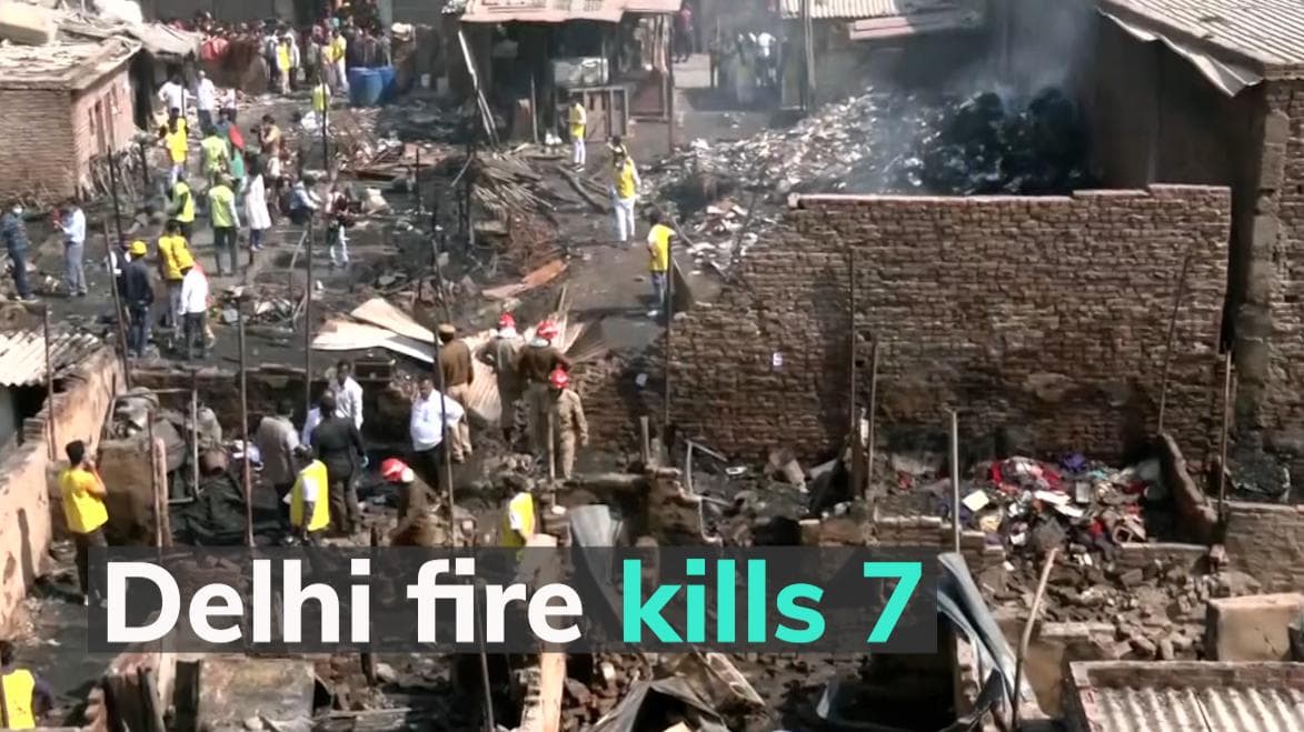 Delhi: 7 killed as major fire breaks out in a slum, over 60 shanties affected
