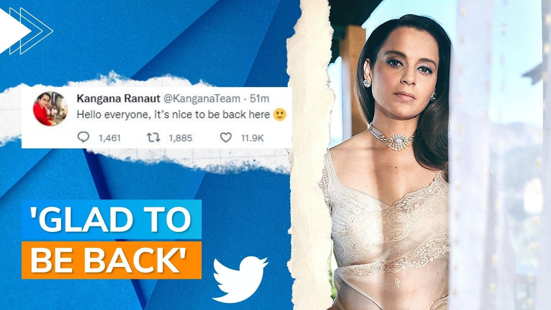 Kangana Ranaut returns to Twitter after ban is lifted, see her first tweet