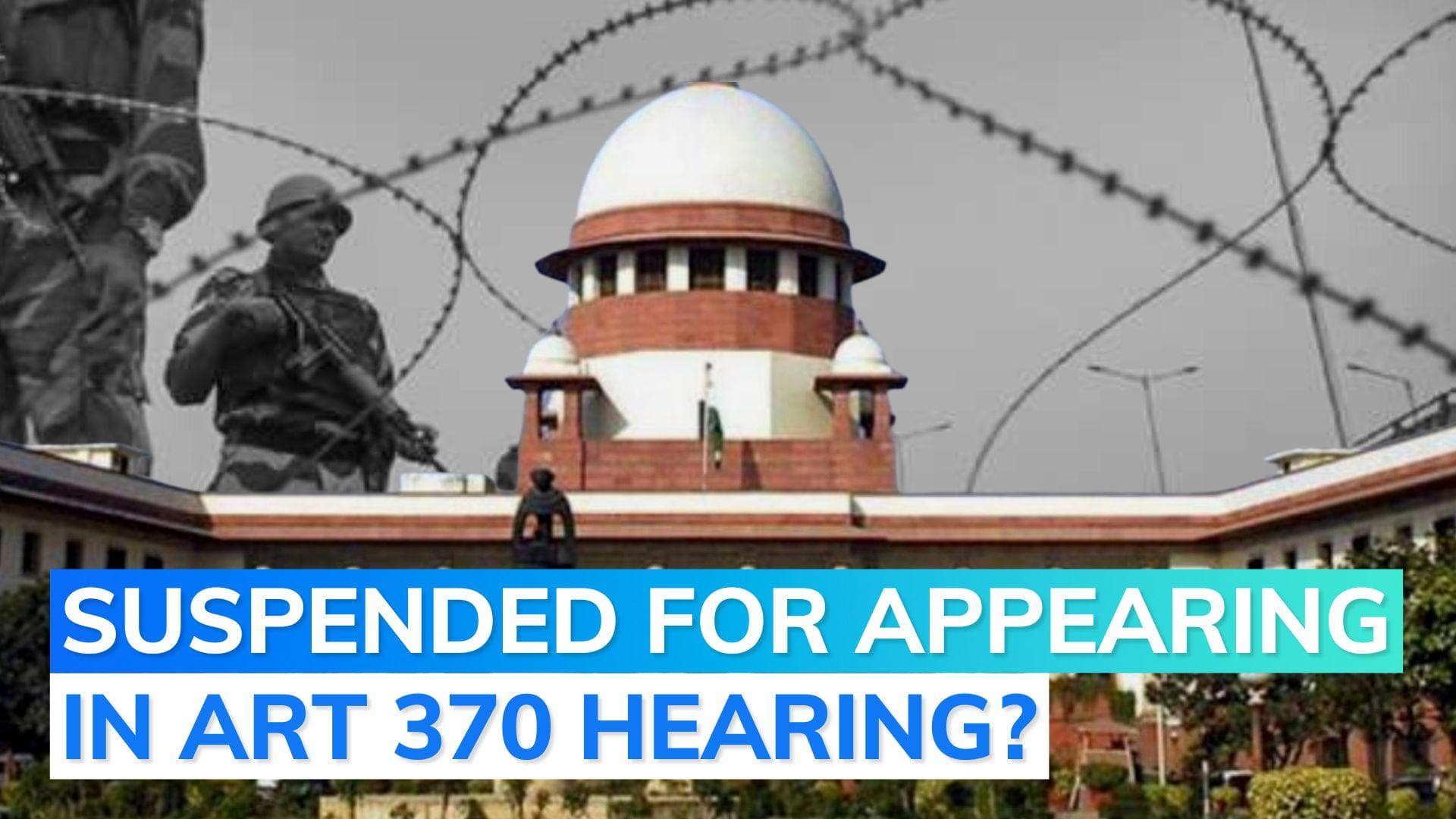 Article 370: Supreme Court asks govt lawyers to look into suspension of J&K lecturer