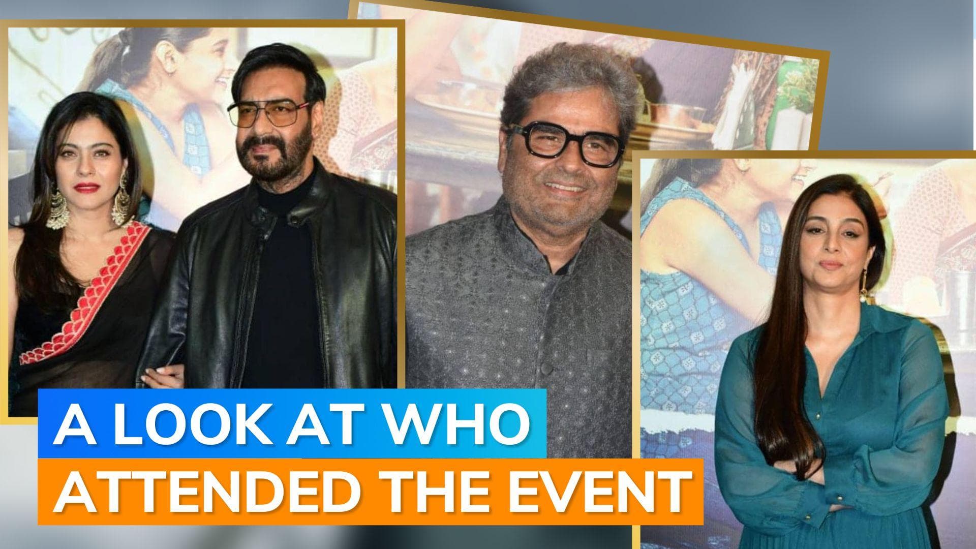 Ajay Devgn and Kajol twin in black, Shriya Saran kisses husband Andrei Koscheev at 'Drishyam 2' screening