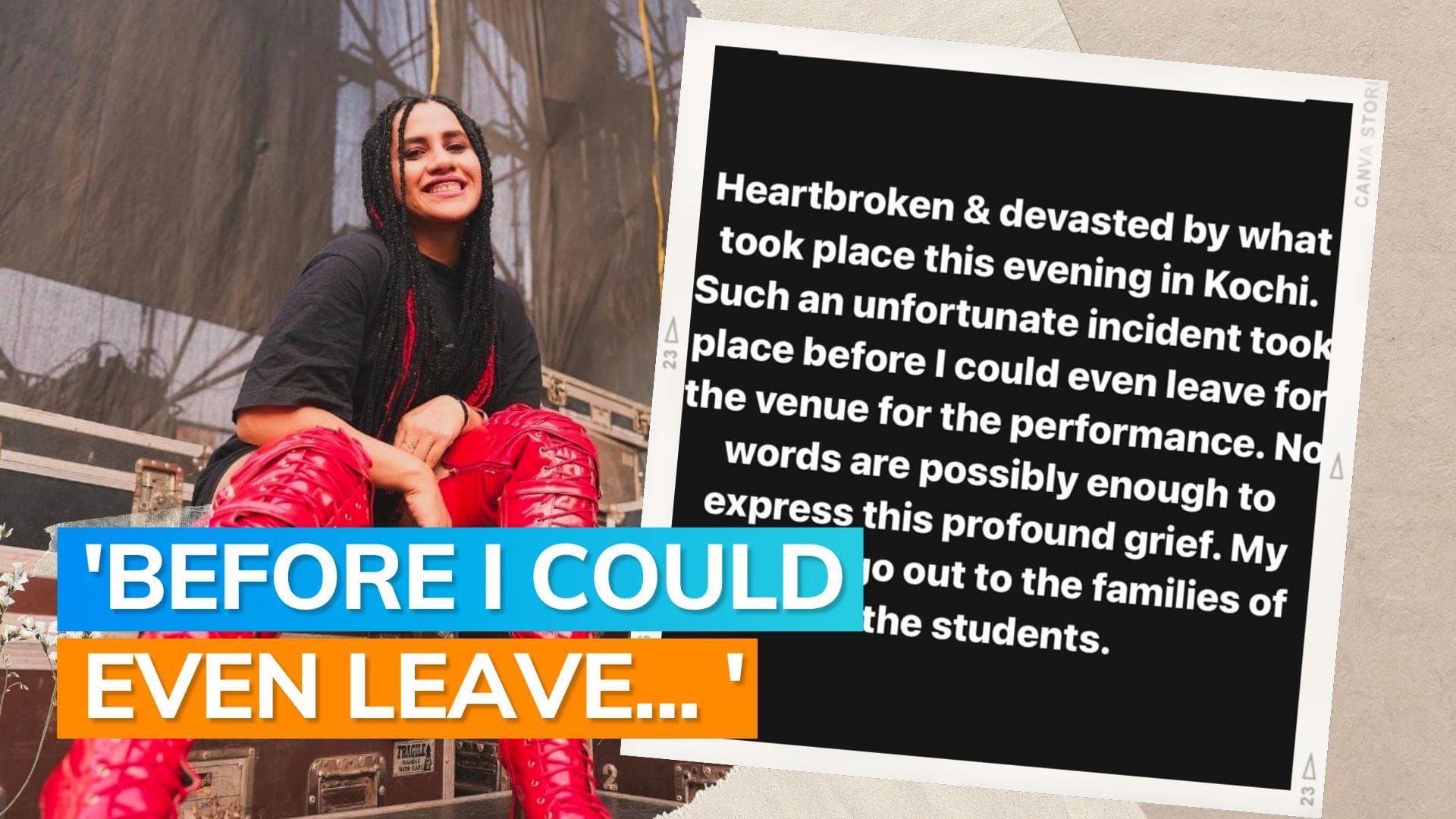 Singer Nikhita Gandhi releases statement after 4 students died at her Kochi concert