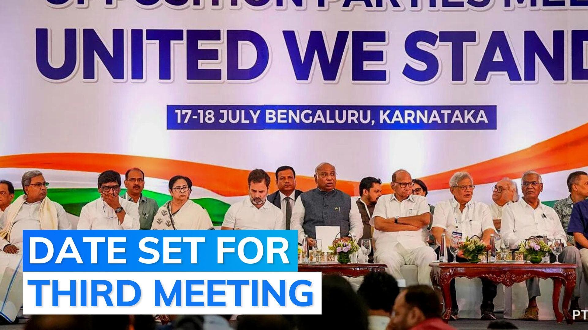Opposition bloc INDIA's third meeting in Mumbai on Aug 31-Sep 1