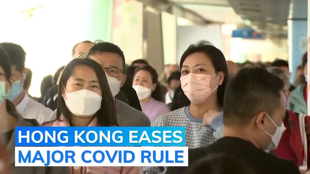  Hong Kong to lift Covid mask mandate on Wednesday