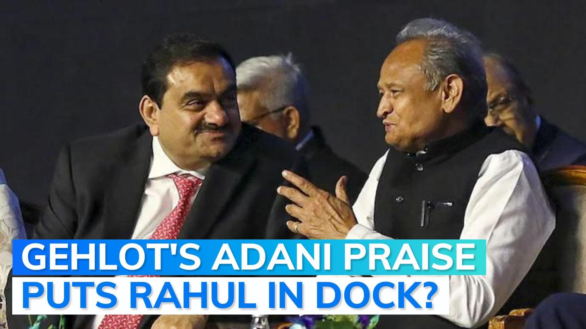 Amid Congress' 'capitalist friends' jibe at PM, Gehlot calls Adani 'bhai'; BJP slams Rahul