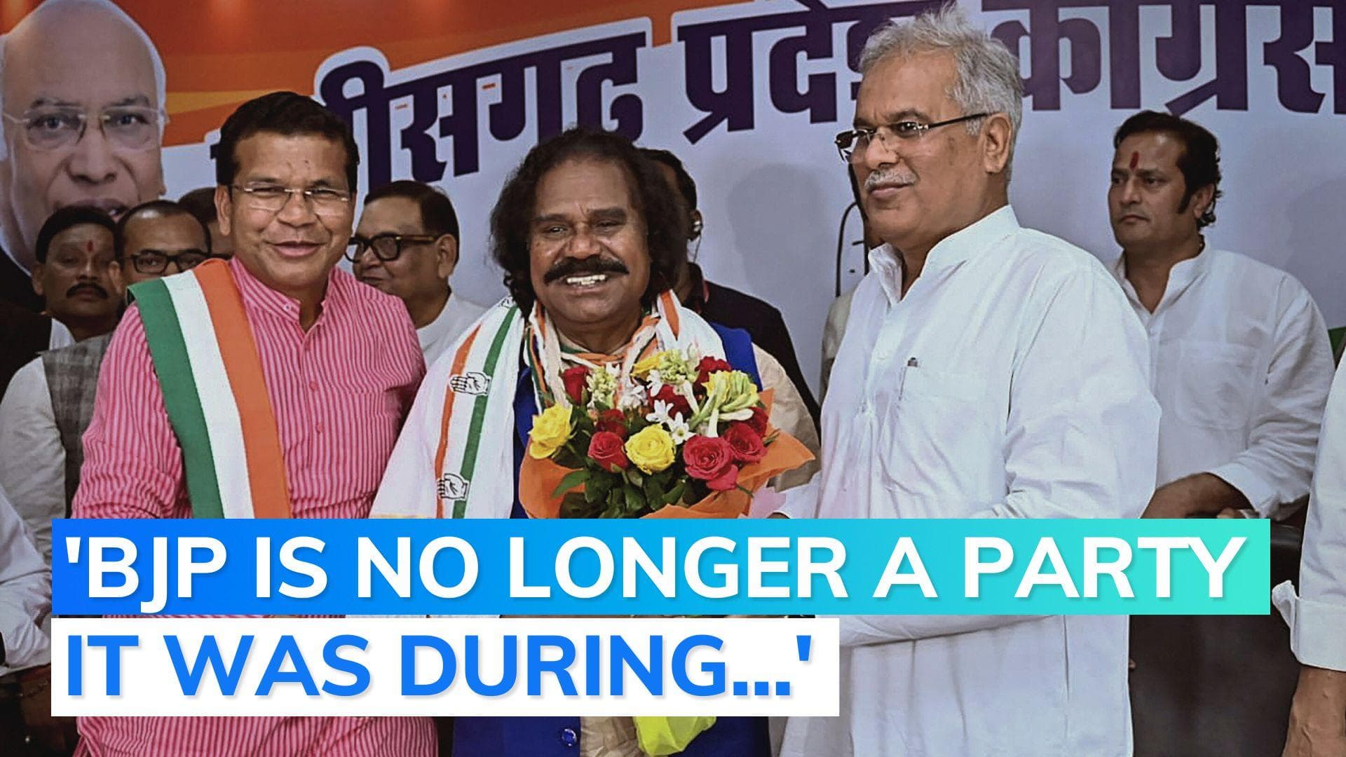 Chhattisgarh: Tribal leader Nand Kumar Sai joins Congress after quitting BJP 