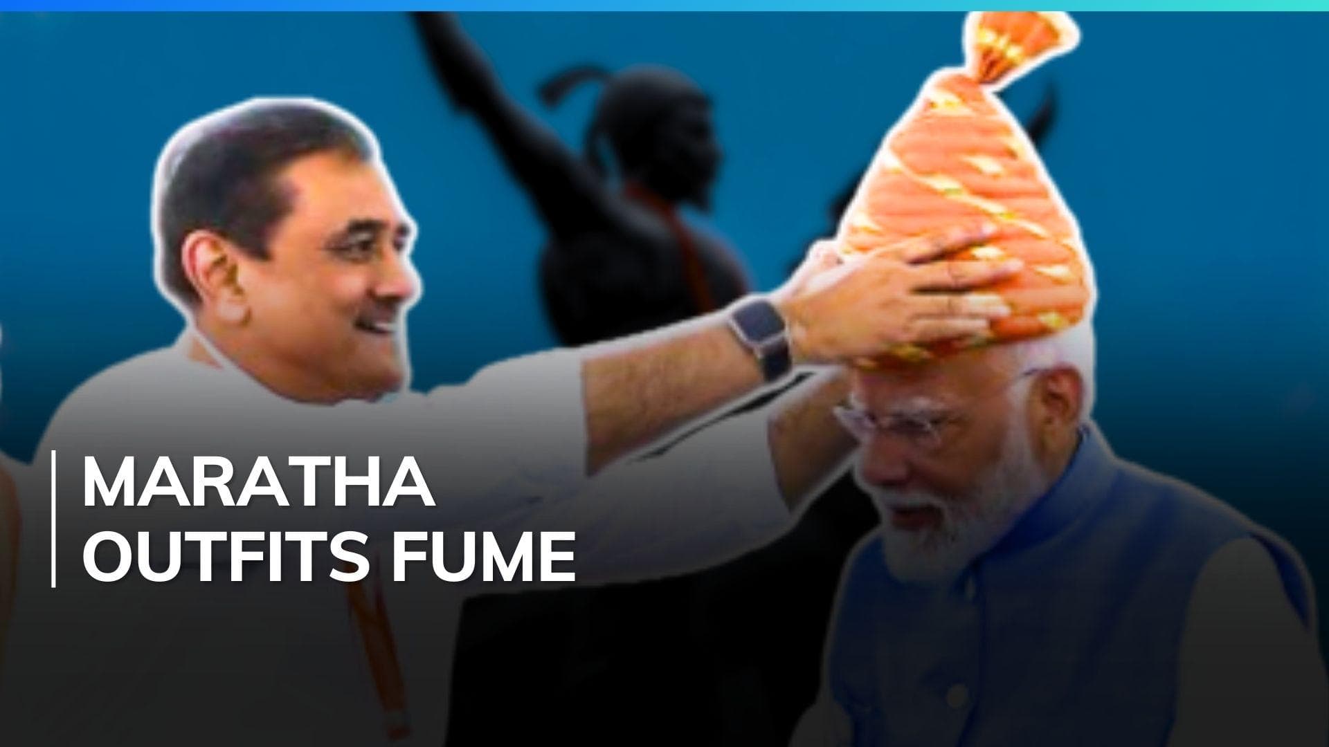 Uproar in Maharashtra over Shivaji Maharaj's 'jiretop' being placed on PM Modi's head