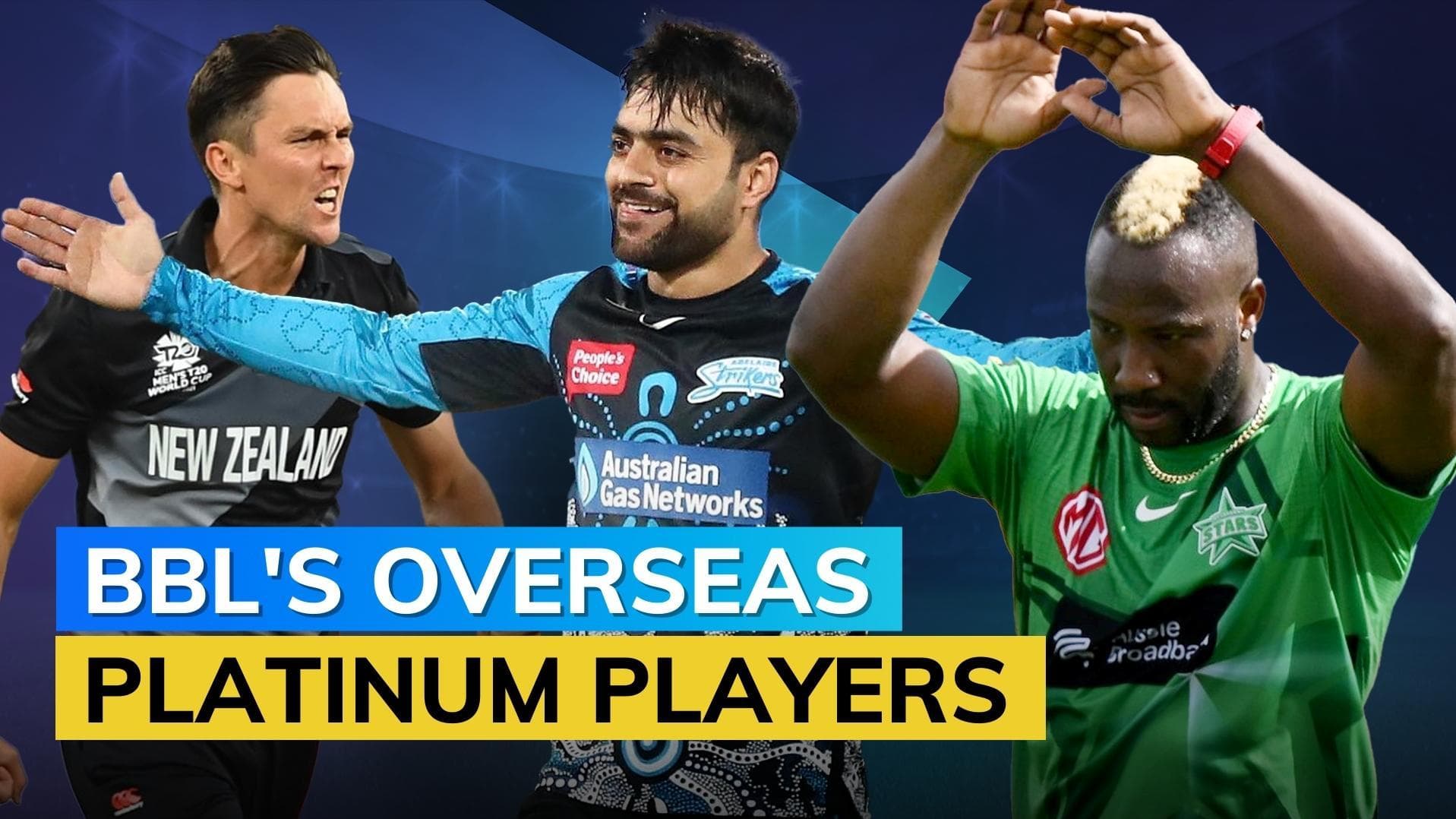 BBL: Russell, Rashid, Boult among 12 overseas Platinum players