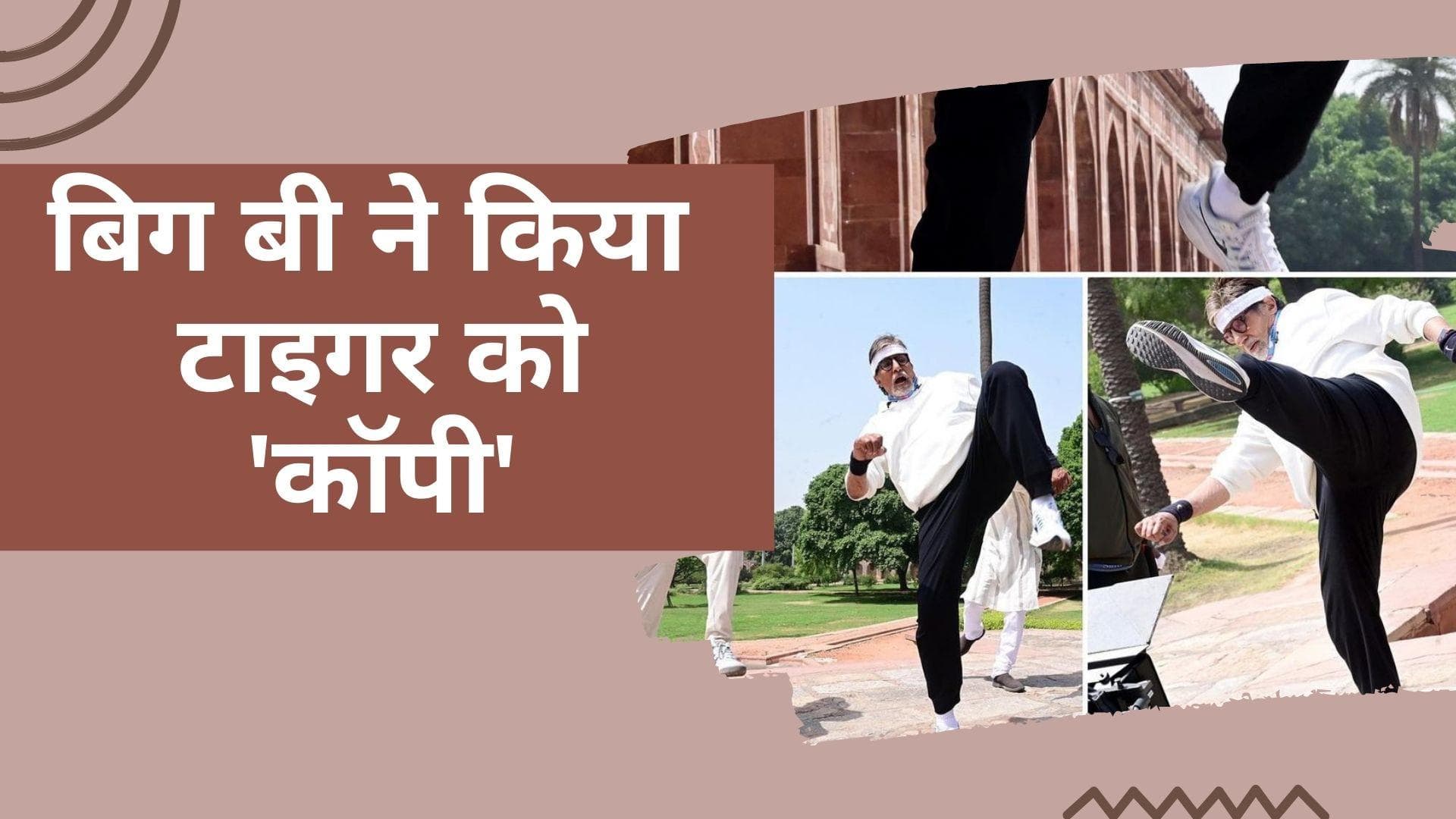  Amitabh Bachchan ने फॉलो की Tiger Shroff  की हाई Kick, बिग बी को एक्टर ने कहा शुक्रिया