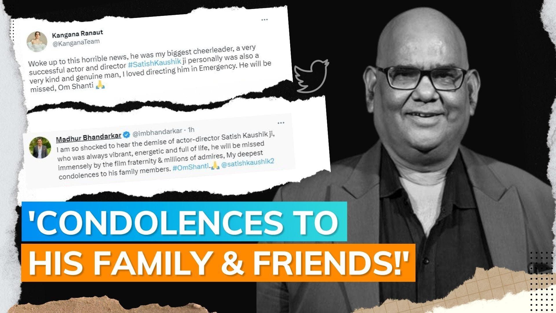 Satish Kaushik passes away: Kangana Ranaut, Farah Khan, Manoj Bajpayee & others pay tribute