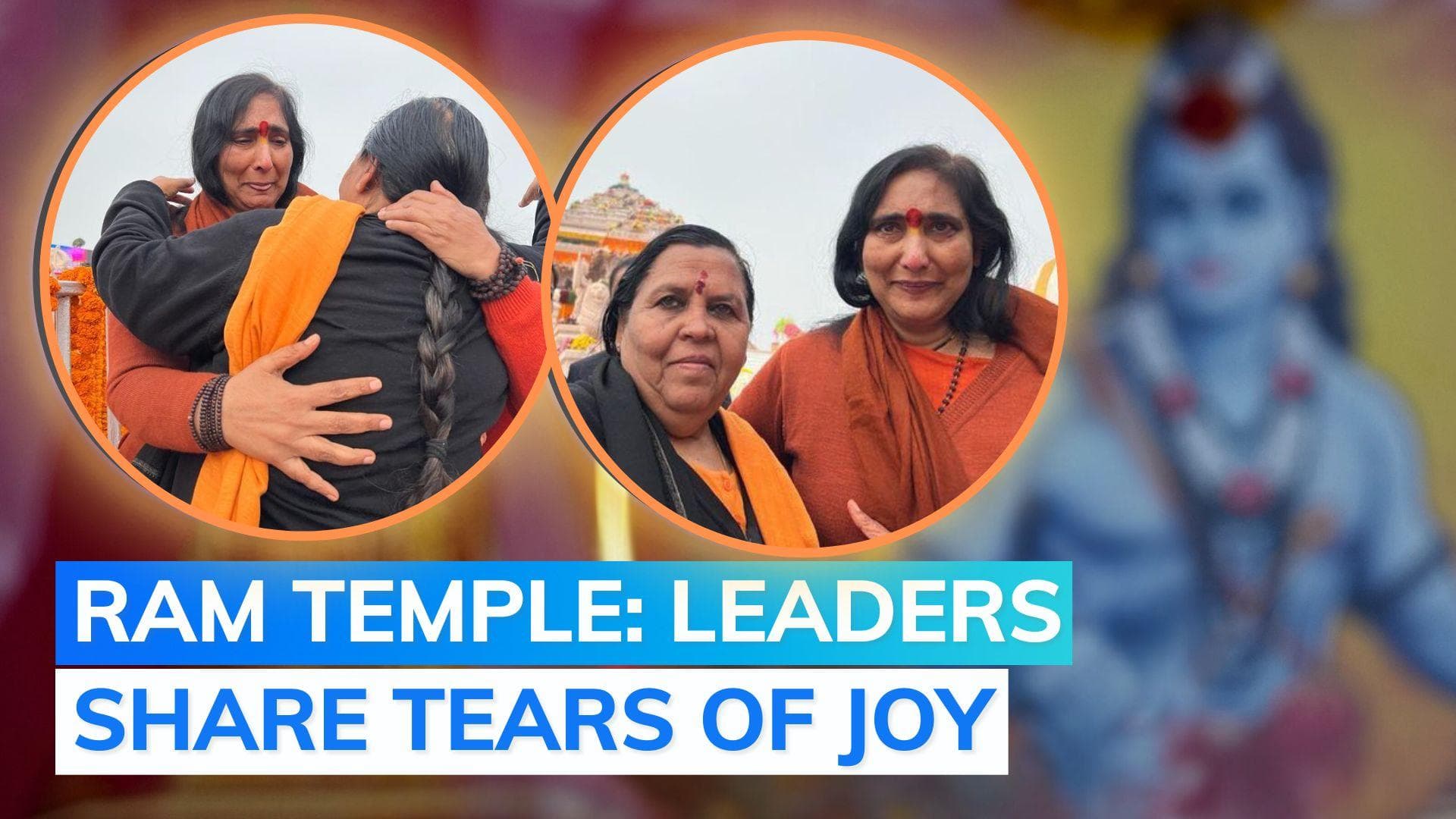 Ram Temple movement leaders Uma Bharti and Sadhvi Ritambhara cry, hug in Ayodhya 