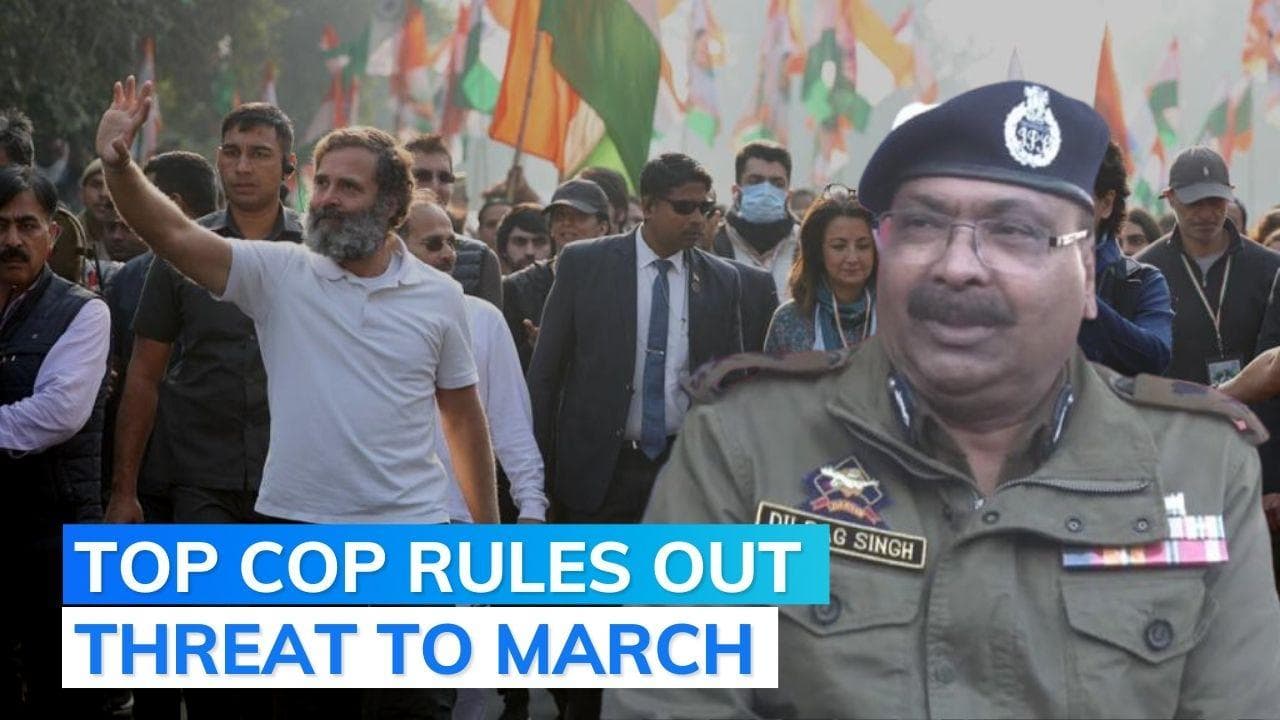 Bharat Jodo Yatra in J&K: no inputs of threat to Rahul Gandhi-led march, says DGP 