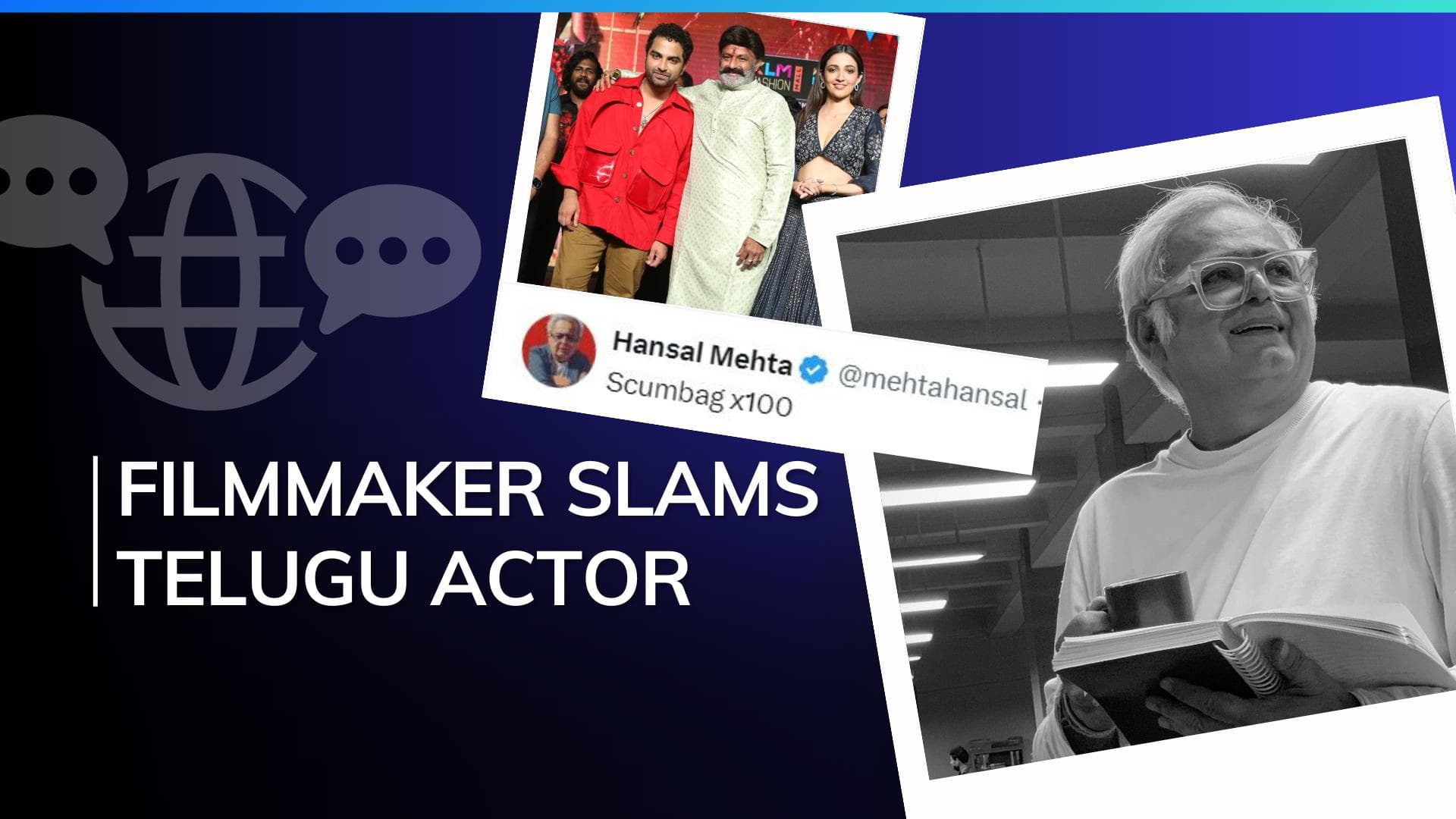 Hansal Mehta calls Balakrishna a 'scumbag' after a video shows him pushing actor Anjali on stage