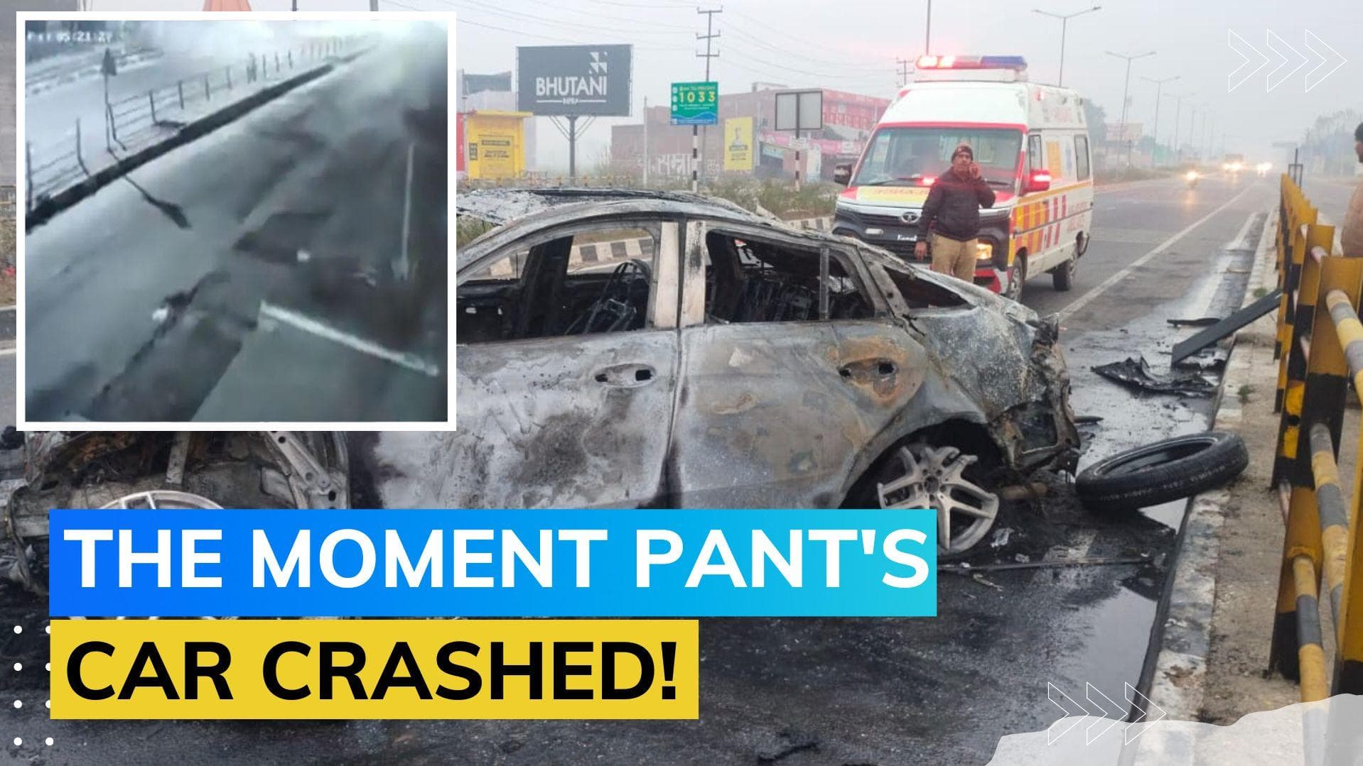 Watch: CCTV footage of Rishabh Pant’s deadly car crash