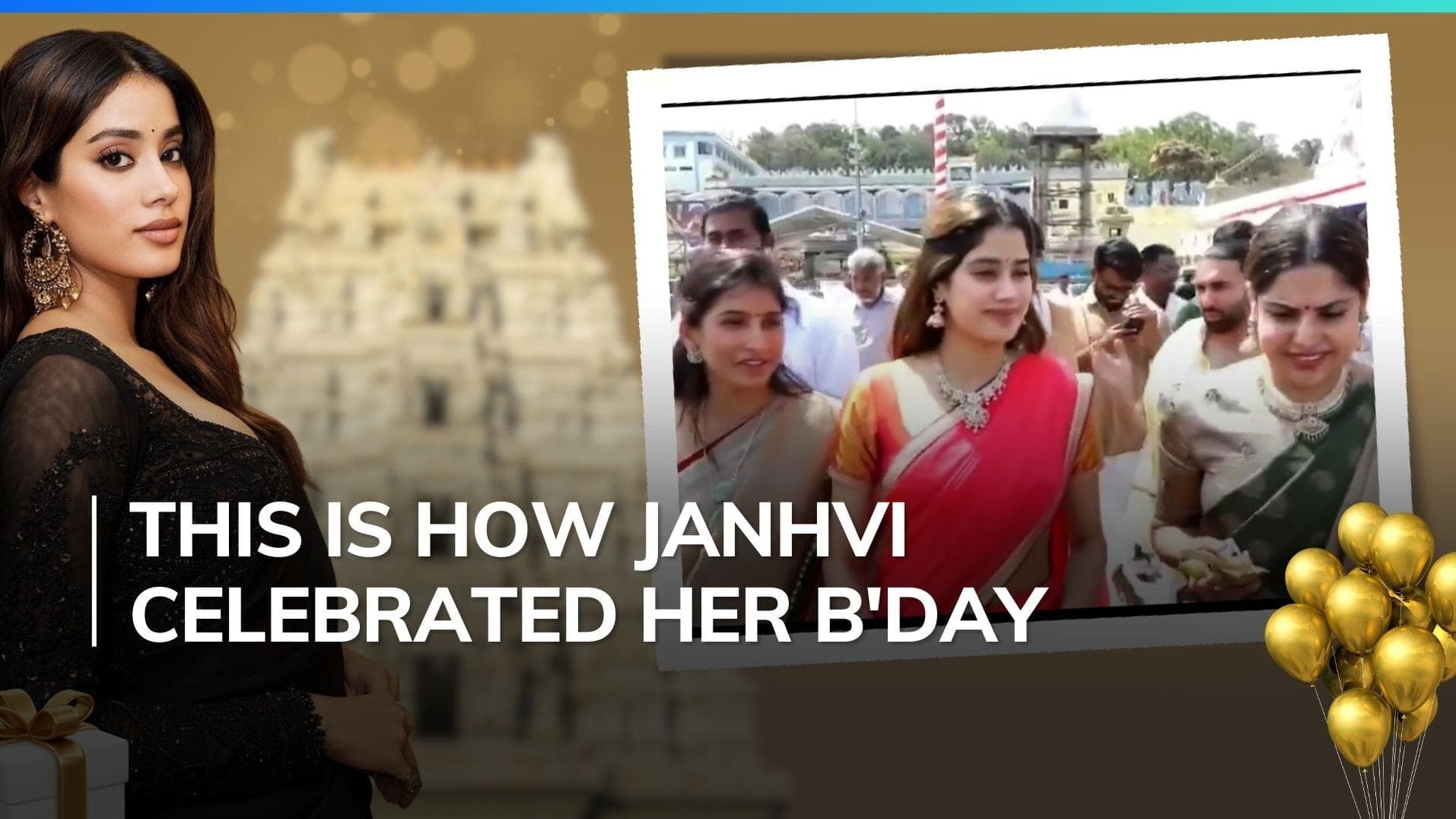 Watch: Janhvi Kapoor visits Tirupati with beau Shikhar Paharia and BFF Orry Awatramani on her birthday