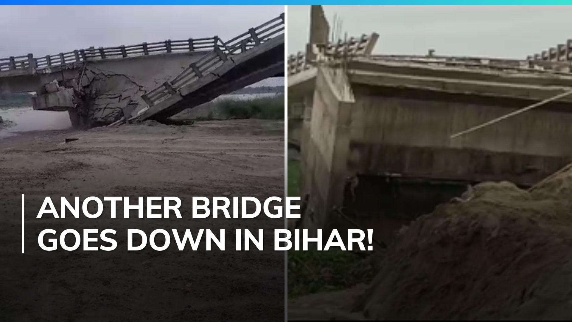 Watch: portion of bridge collapses in Bihar's Araria, no injuries reported