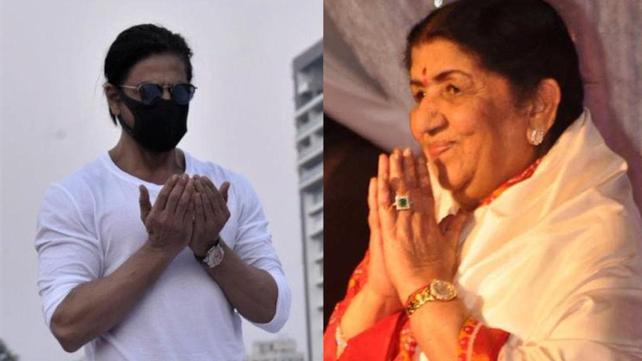 Shah Rukh Khan offering dua for Lata Mangeshkar at her funeral leaves fans emotional