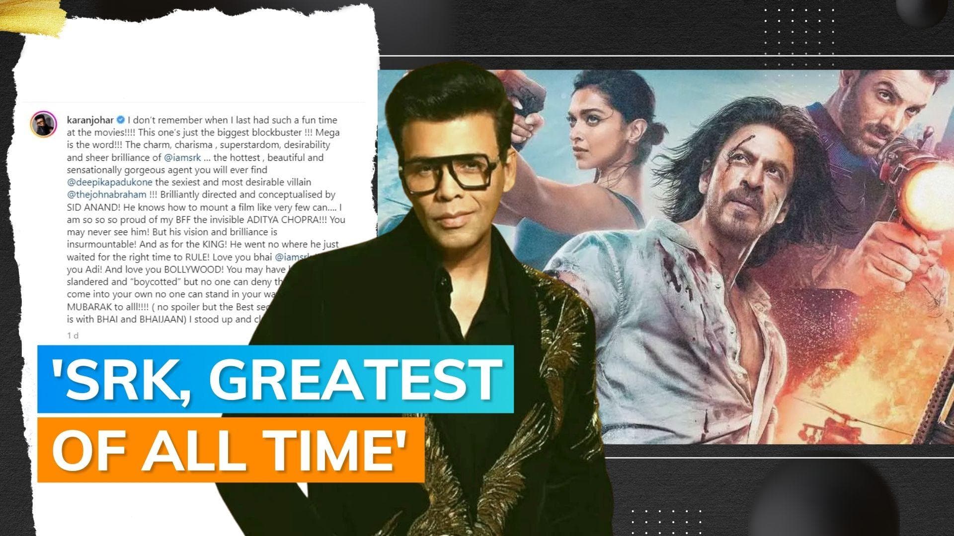 Karan Johar reacts to ‘Pathaan's ' ₹100 crore' box collection: 'love forever trumps hate' 