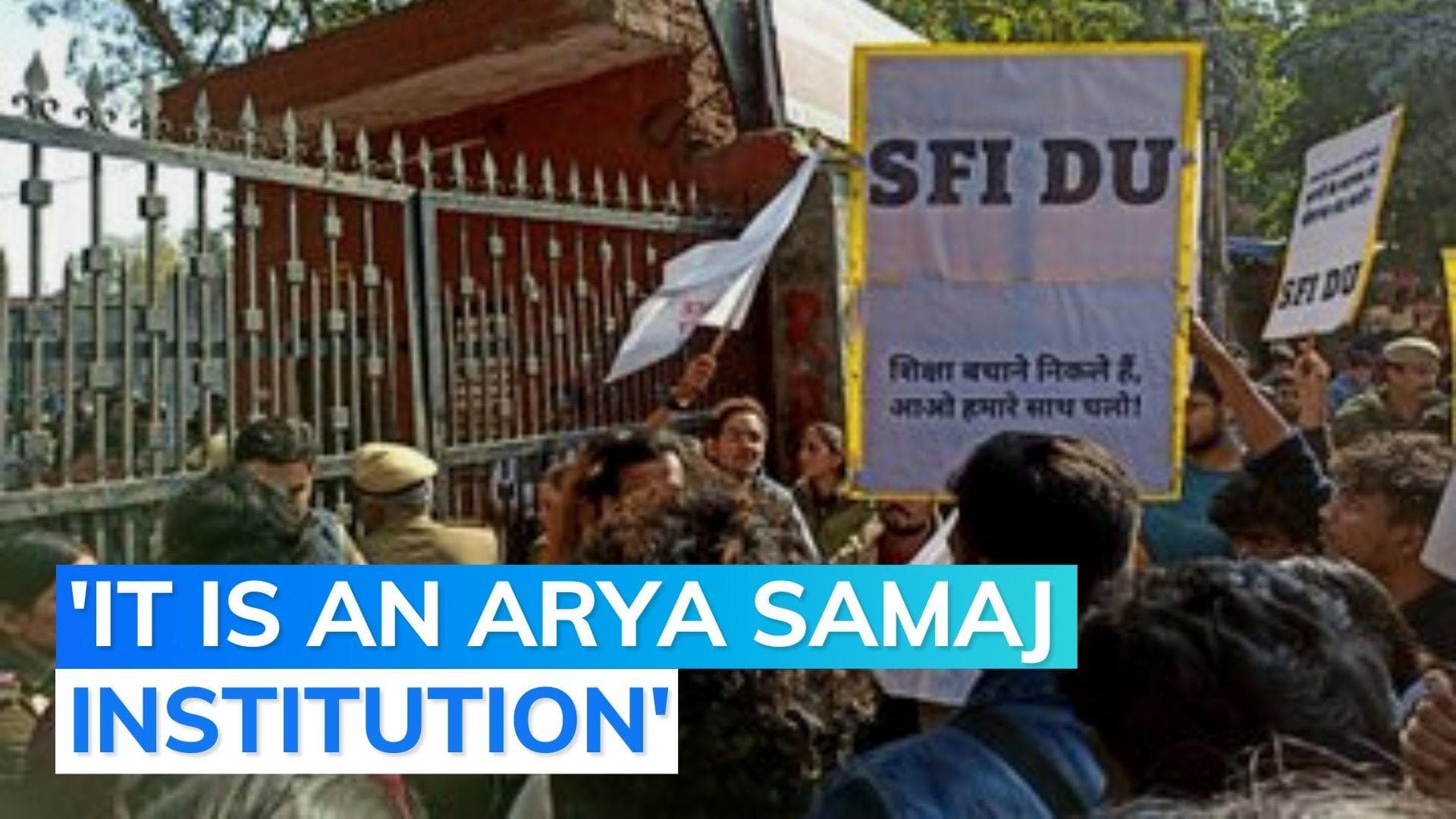 Students detained for protesting against 'ban' on non-veg food at Hansraj College