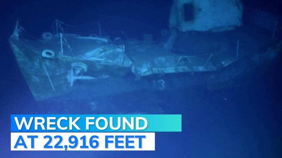 World War II destroyer ship found, the deepest to be discovered