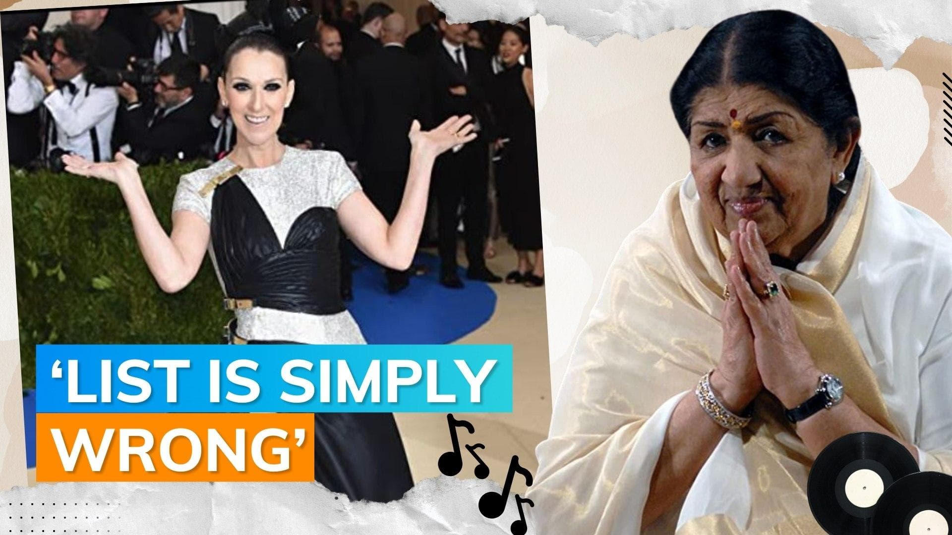 Lata Mangeshkar included in Rolling Stone's 200 Best Singers of All Time list, Celine Dion left out