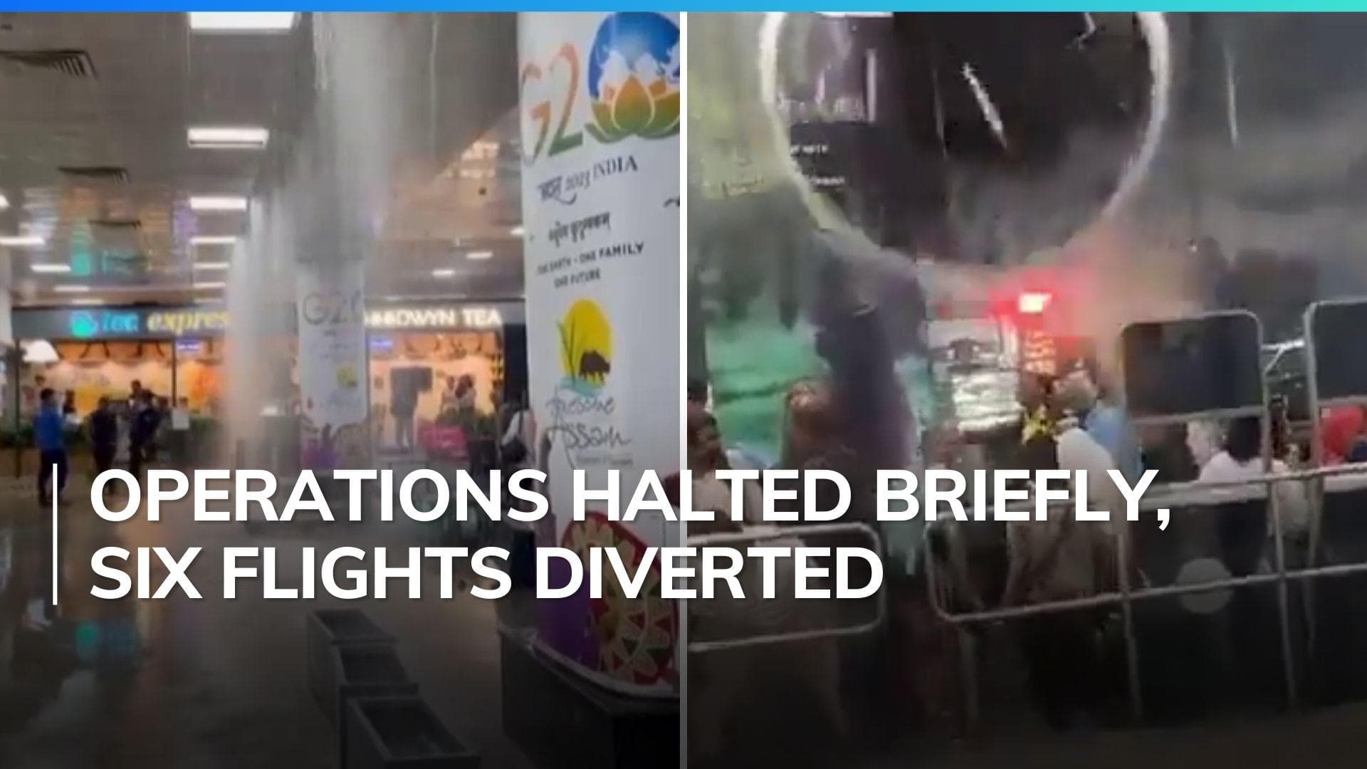 Portion of Guwahati airport ceiling collapses amidst storm, rainfall 