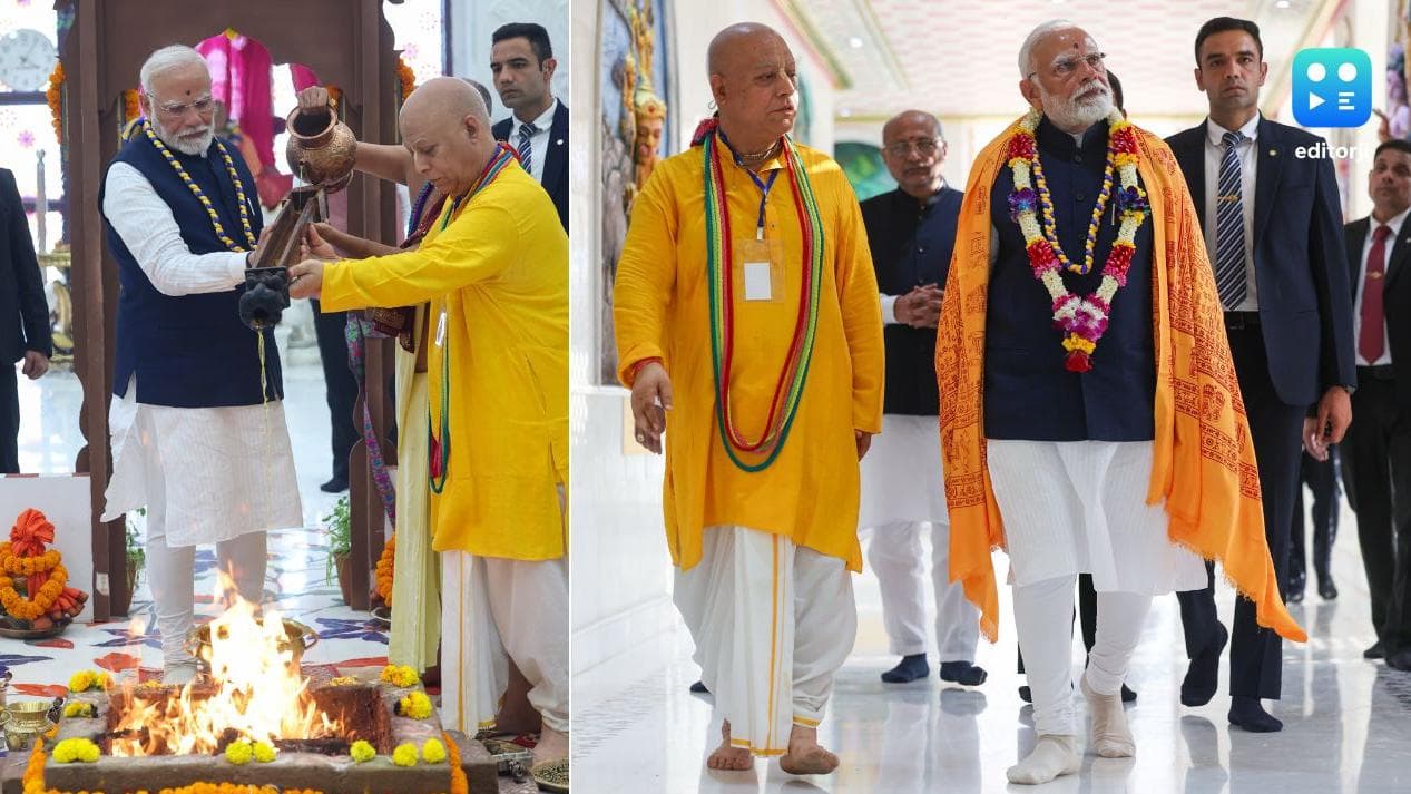 PM Modi inaugurates ISKCON's Sri Sri Radha Madanmohanji Temple in Khargar, Maharashtra
