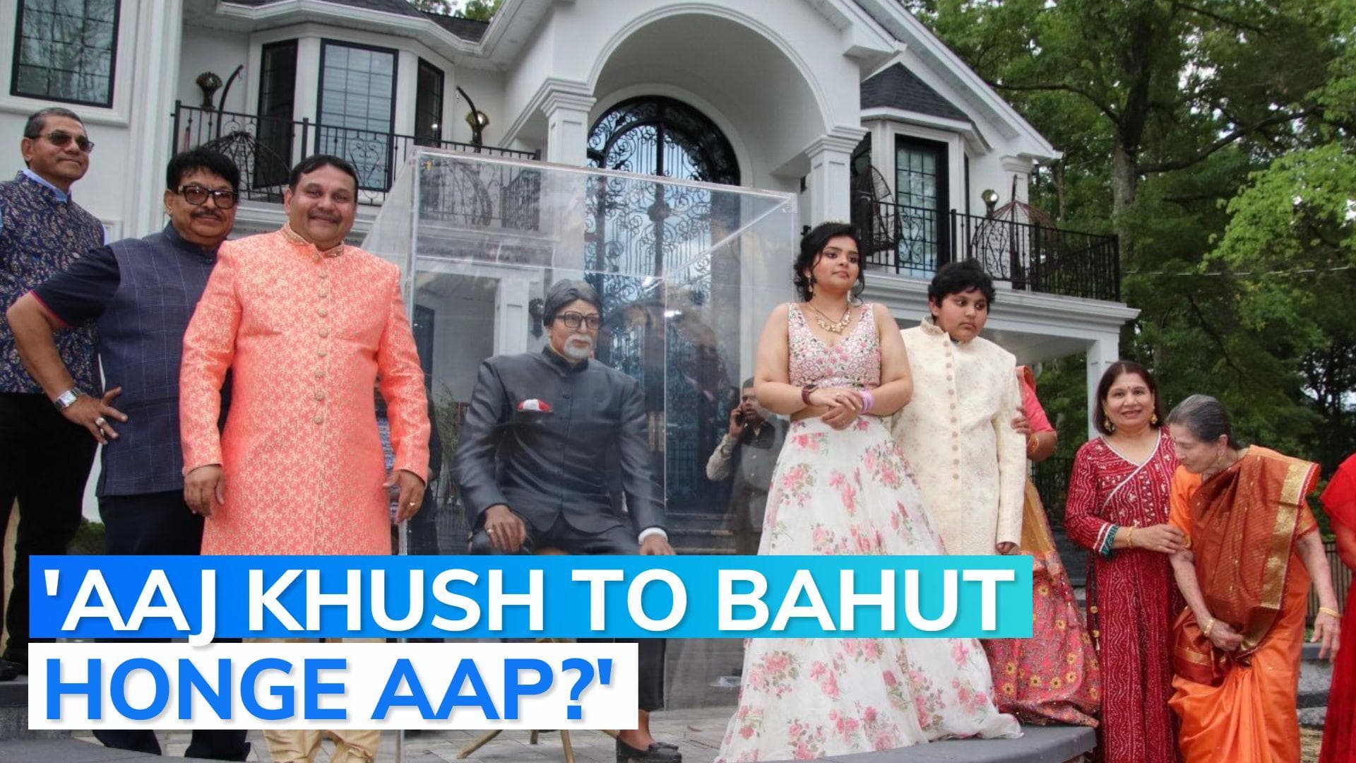 Indian-American family installs Amitabh Bachchan statue at New Jersey home