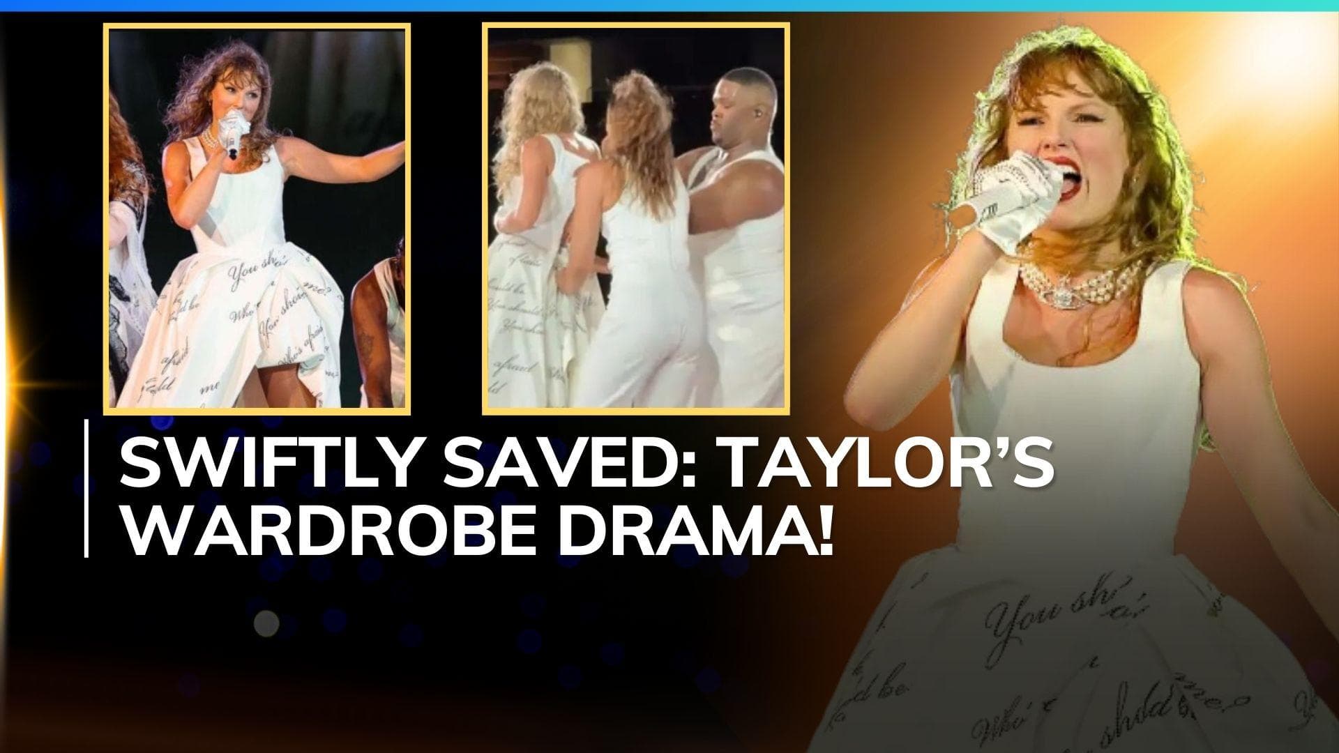 Oops! Taylor Swift's Wardrobe Malfunction on Eras Tour—Dancers Dash to Save the Gown! Watch 
