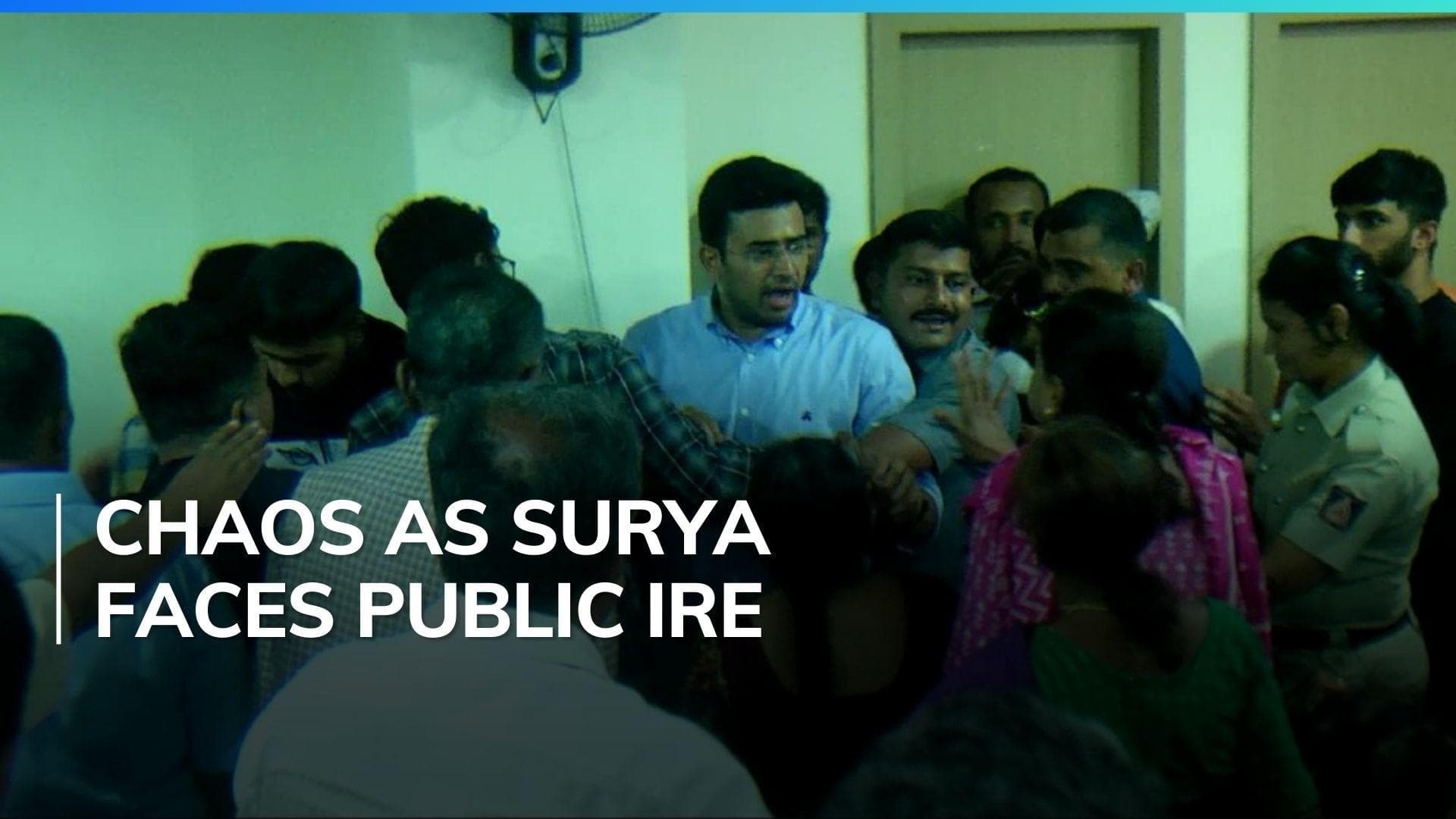 Guru Raghavendra bank scam: BJP MP Tejaswi Surya heckled, forced to leave event | Lok Sabha polls