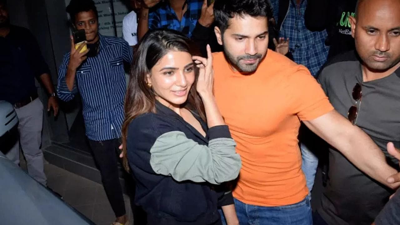Watch! Varun Dhawan protects Samantha Ruth Prabhu from paparazzi 