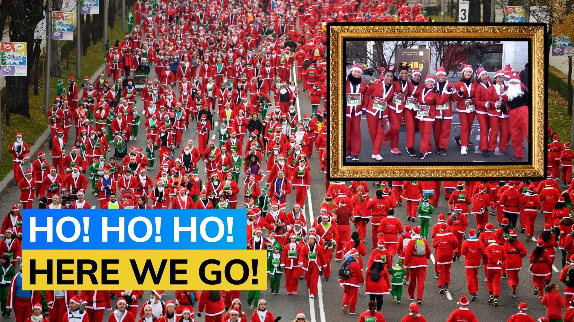 Watch! Thousands of Santa take part in charity run in Madrid | Christmas 2023