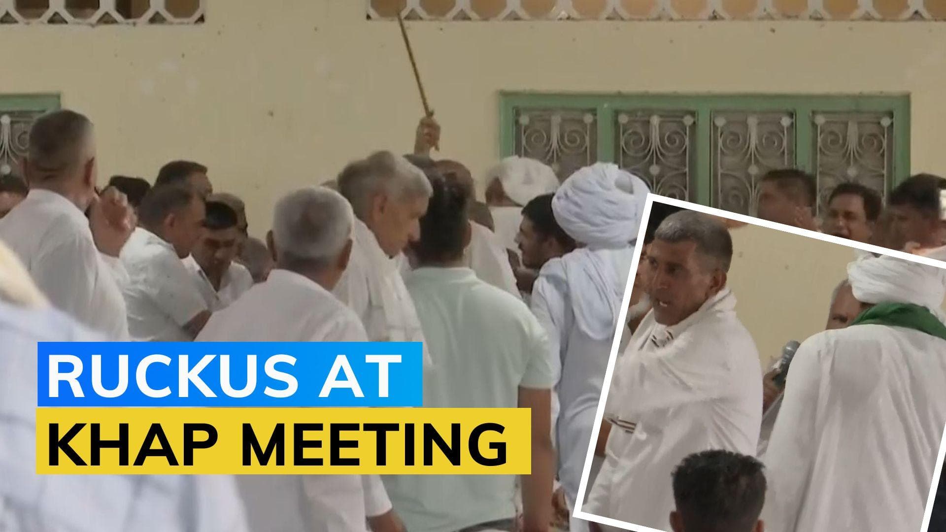 Wrestlers' Protest: Scuffle breaks out between members of Khap Panchayat | WATCH