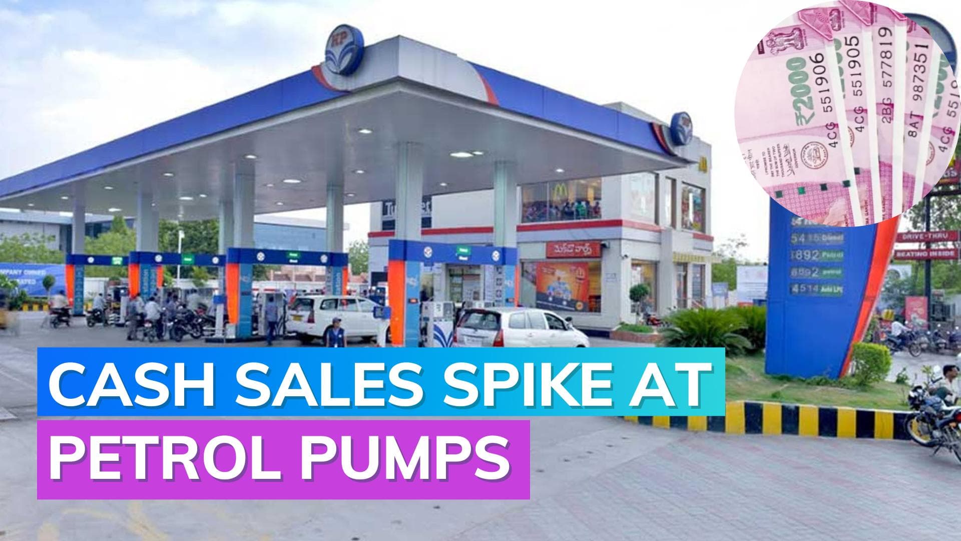 Cash sales at petrol pumps spike to 90% as customers rush to use Rs 2,000 notes