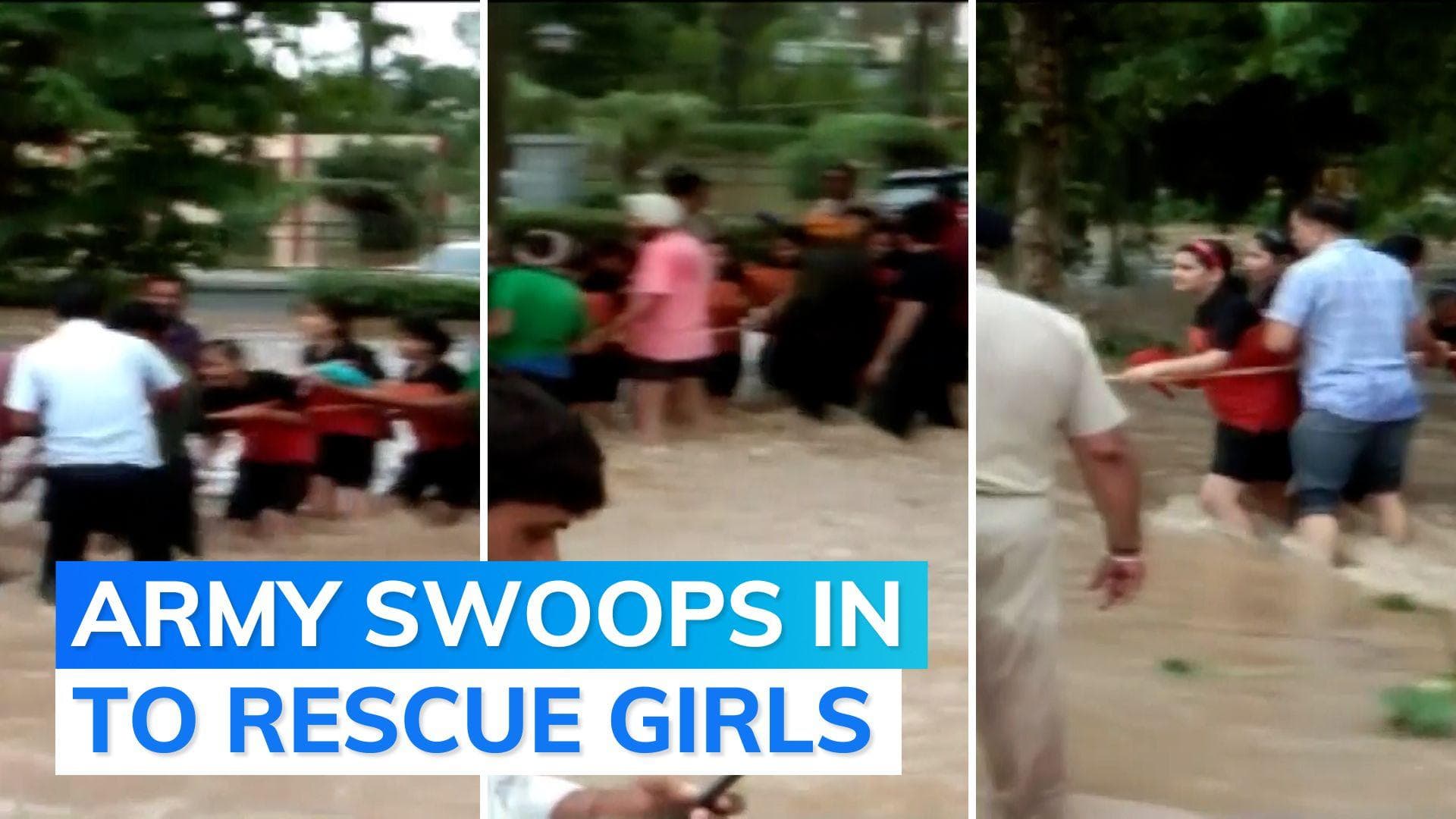 Video: Army, NDRF rescues 730 girl students from Ambala school | Punjab rains