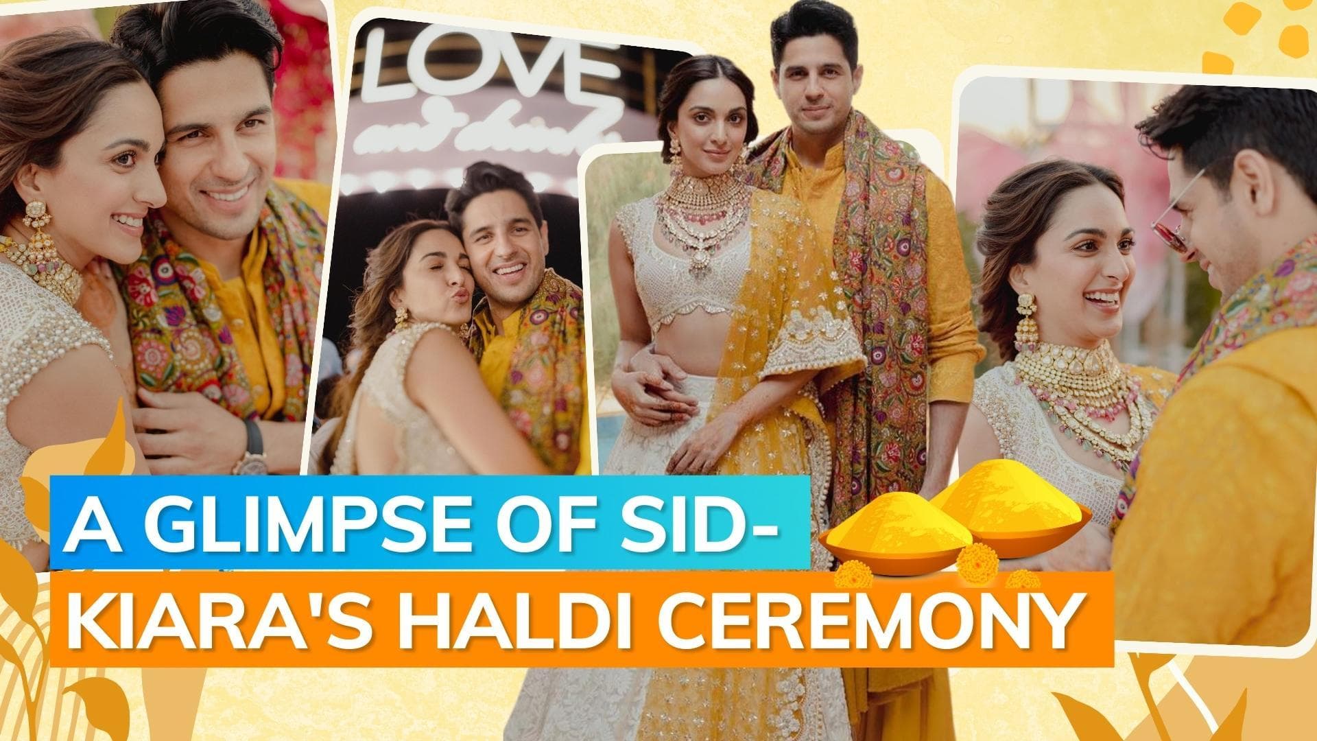 Sidharth Malhotra and Kiara Advani share haldi photos, say ‘Pyaar ka rang chada hain’