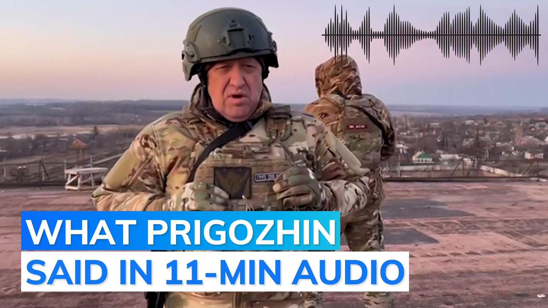 Wagner mercenary chief issues 1st audio statement since mutiny