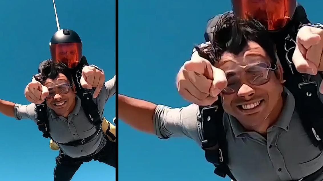 After Scuba diving, it is sky diving for Neeraj Chopra!