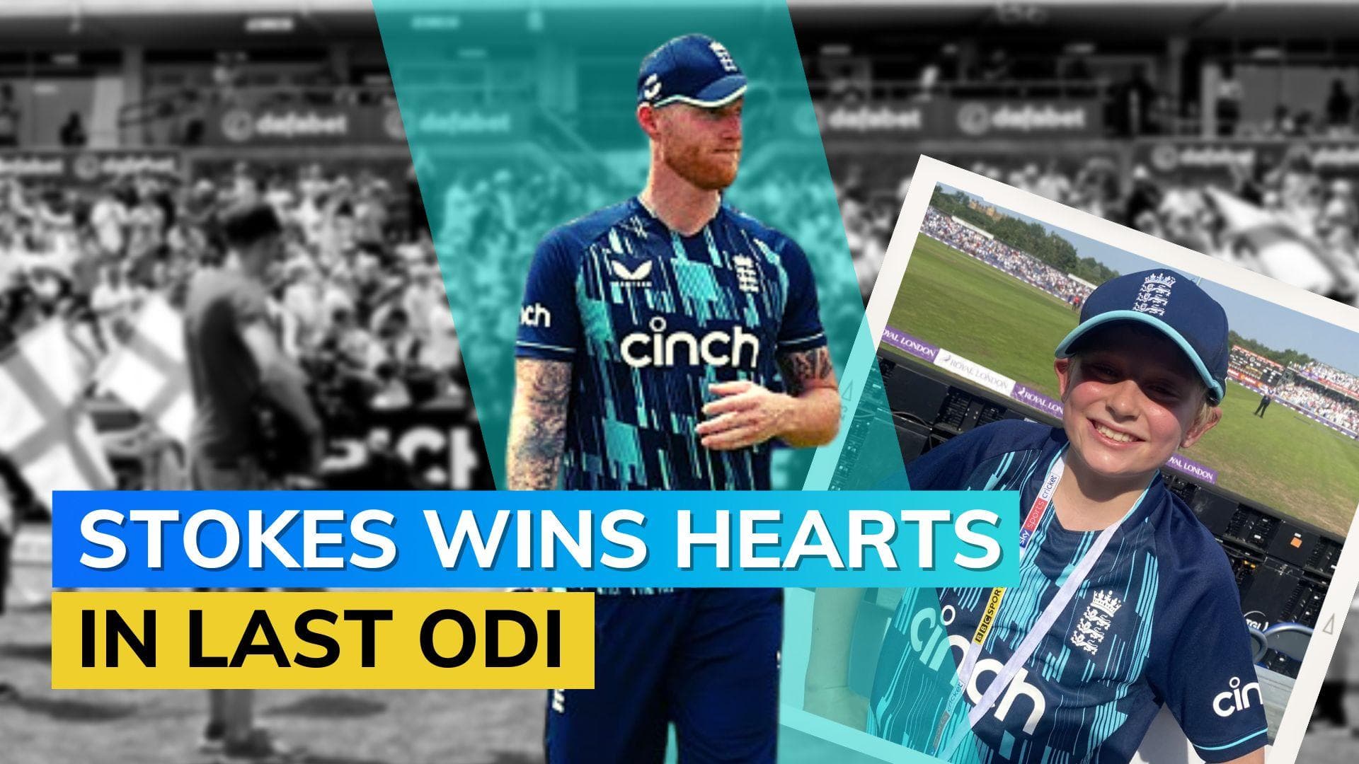 Ben Stokes gifts his England cap to a young fan in his last ODI