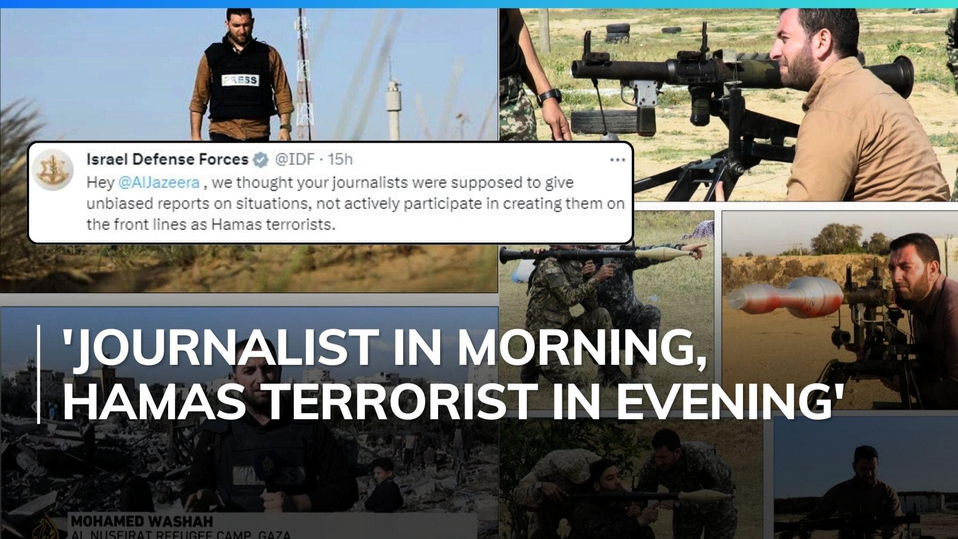 Israel shows this photo of Al Jazeera journalist to claim he's Hamas commander