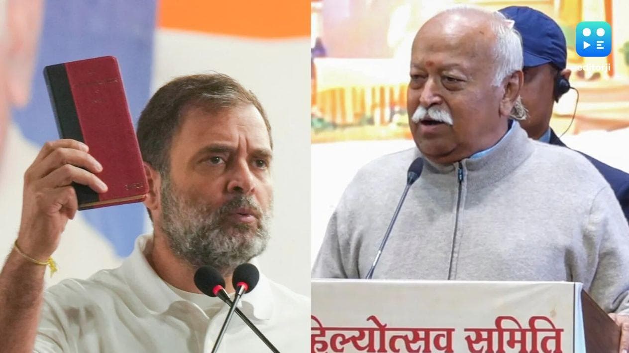 It's treason: Rahul Gandhi on Mohan Bhagwat's 'true independence' remark