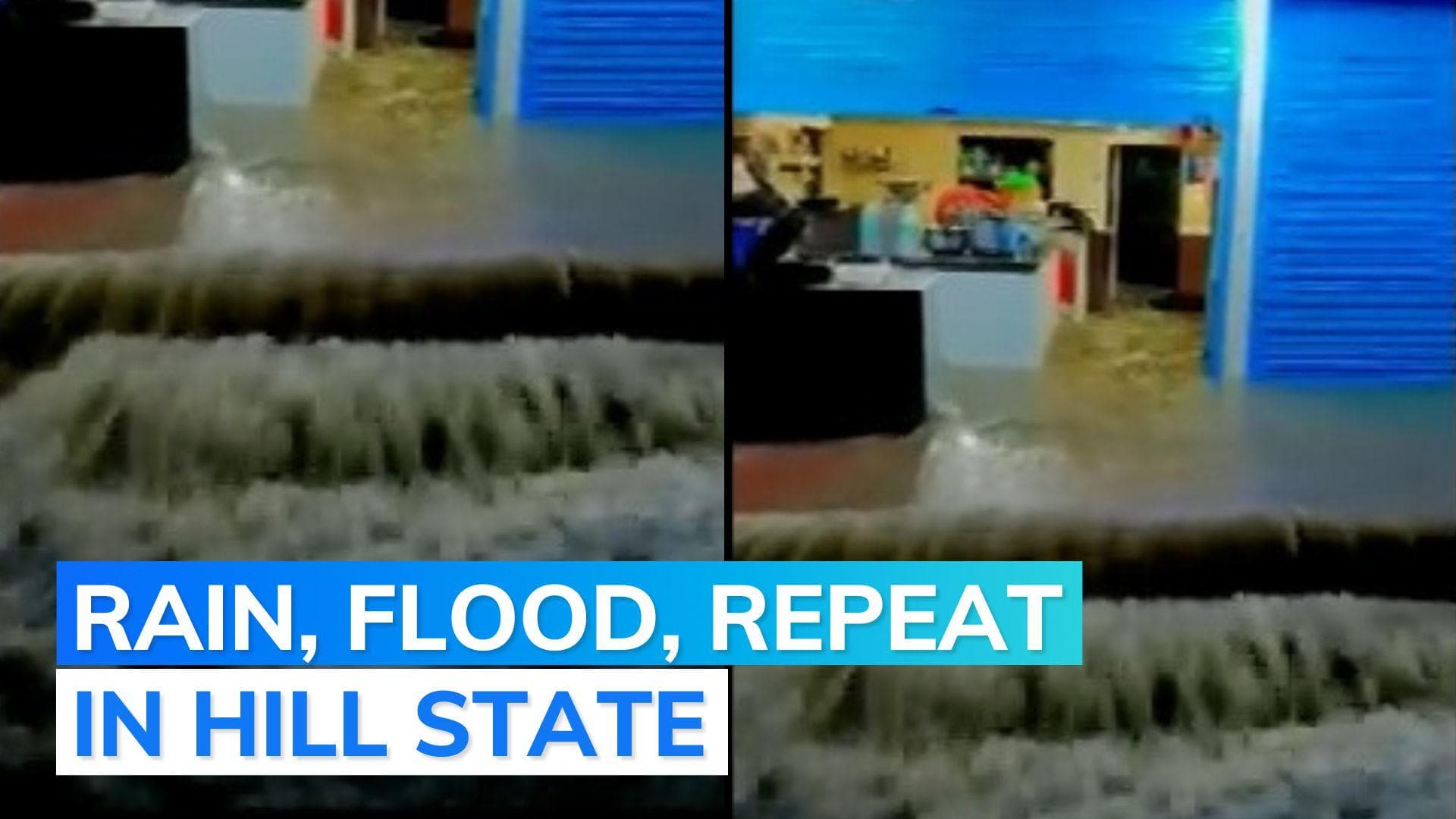 On cam: Water gushes out of shops like waterfall amid flooding in Uttarakhand's Chamoli