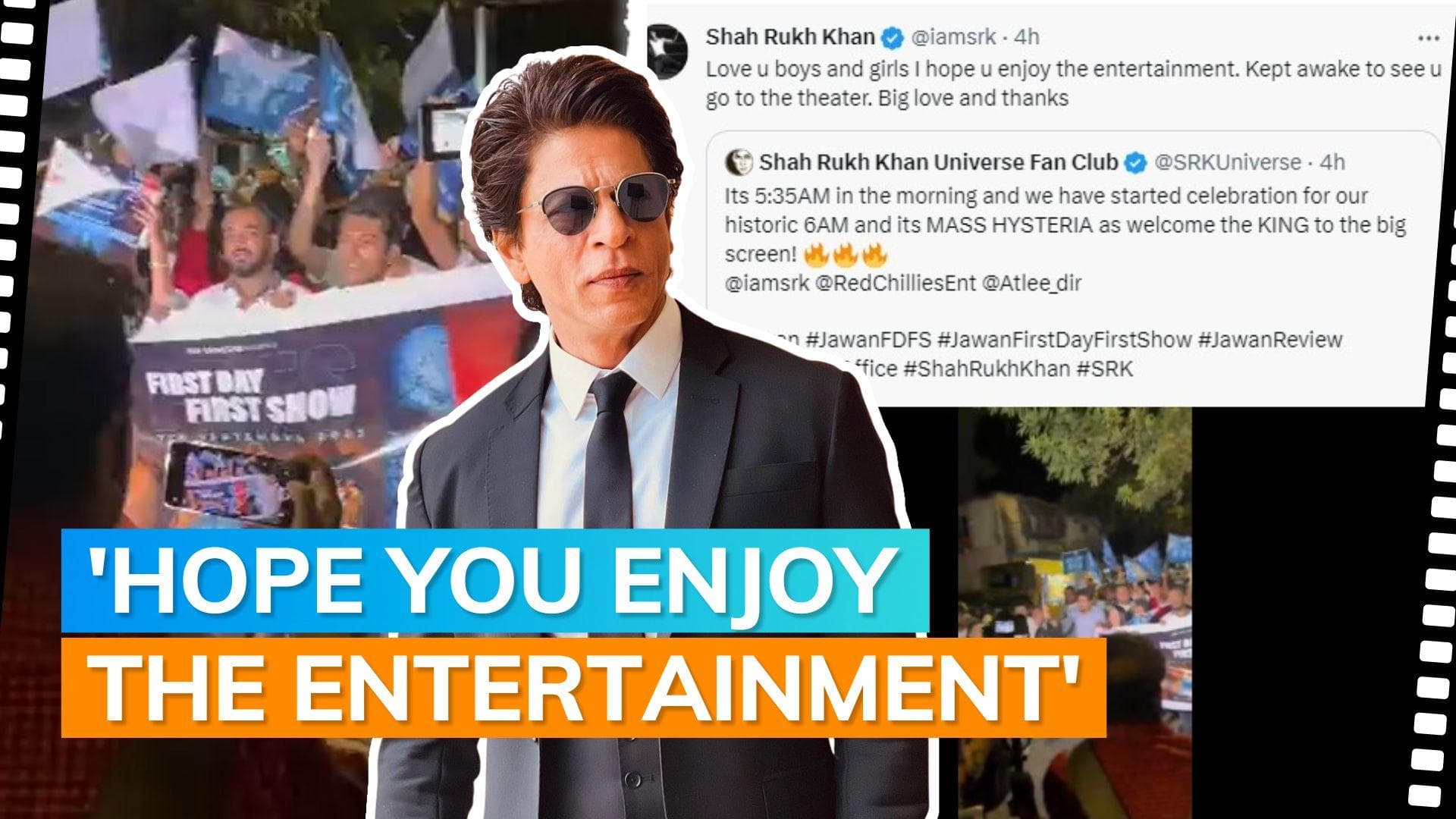 ‘Jawan’ mania: Shah Rukh Khan stays awake to watch fans go for the 6AM show: ‘Big love and thanks’