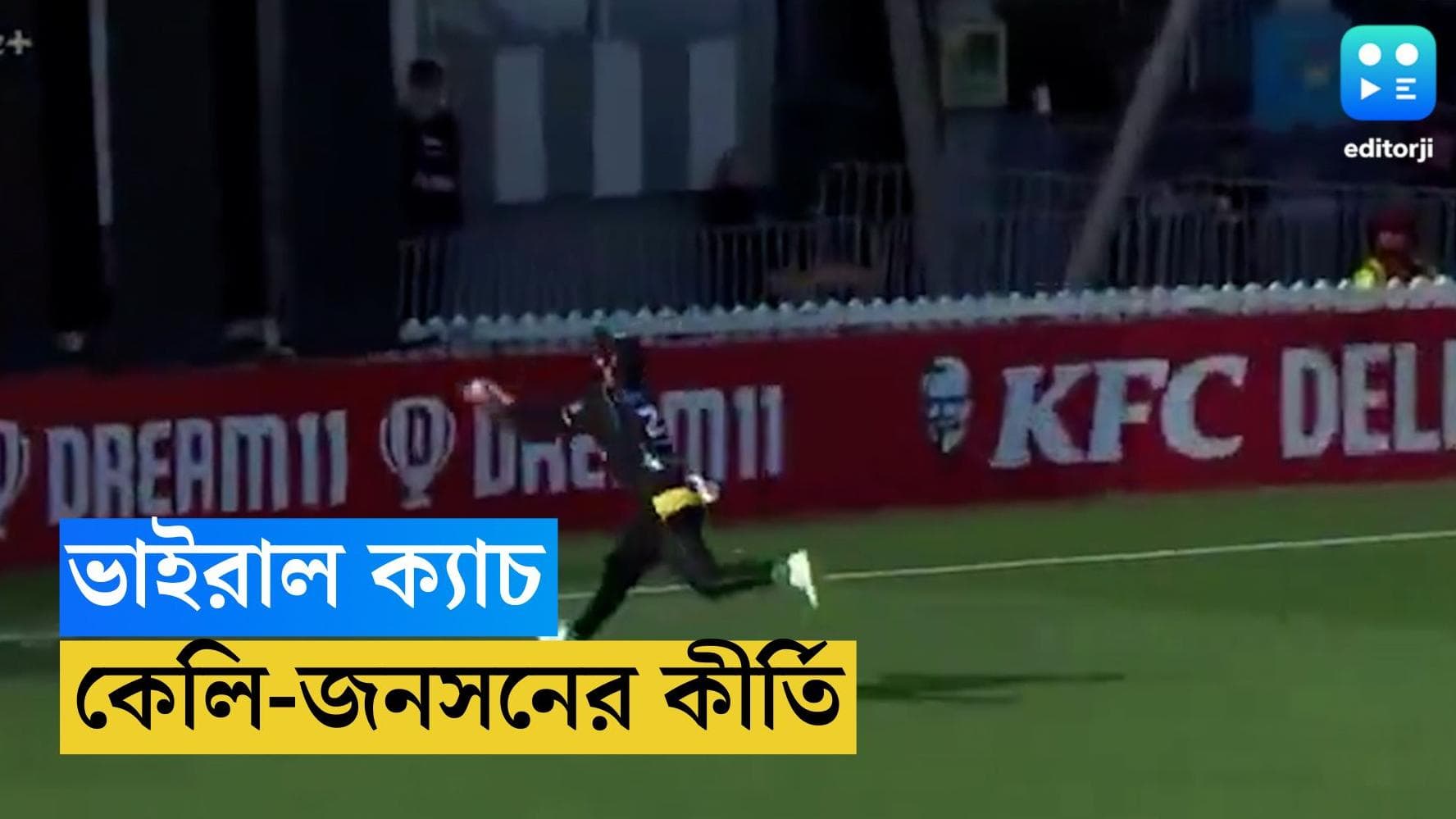 Viral Catch : শূন্যে উড়ে গেল শরীর, তারপর কী হল ? কিউই ক্রিকেটে ভাইরাল ক্যাচ