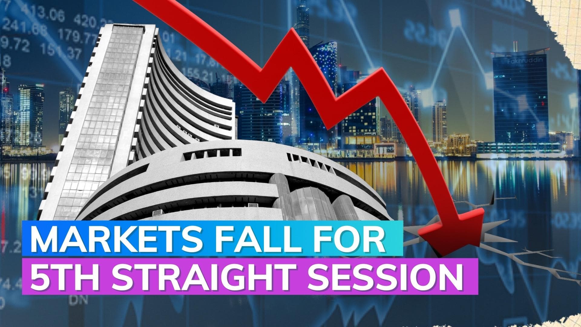 Sensex falls 344 pts, Nifty slides below 17,000 mark on 5th day of losses
