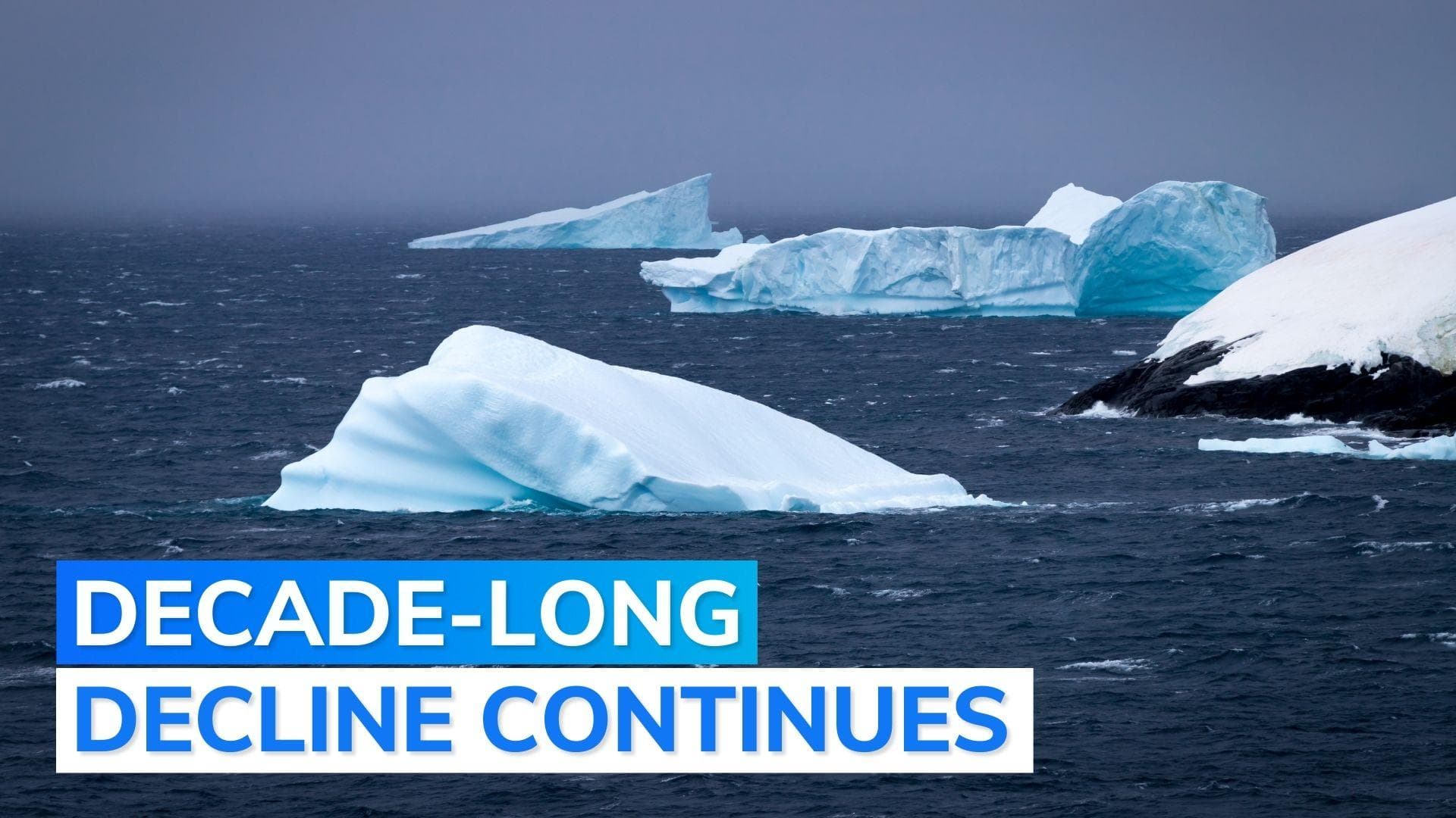 Antarctic sea ice cover shrinks to its lowest level